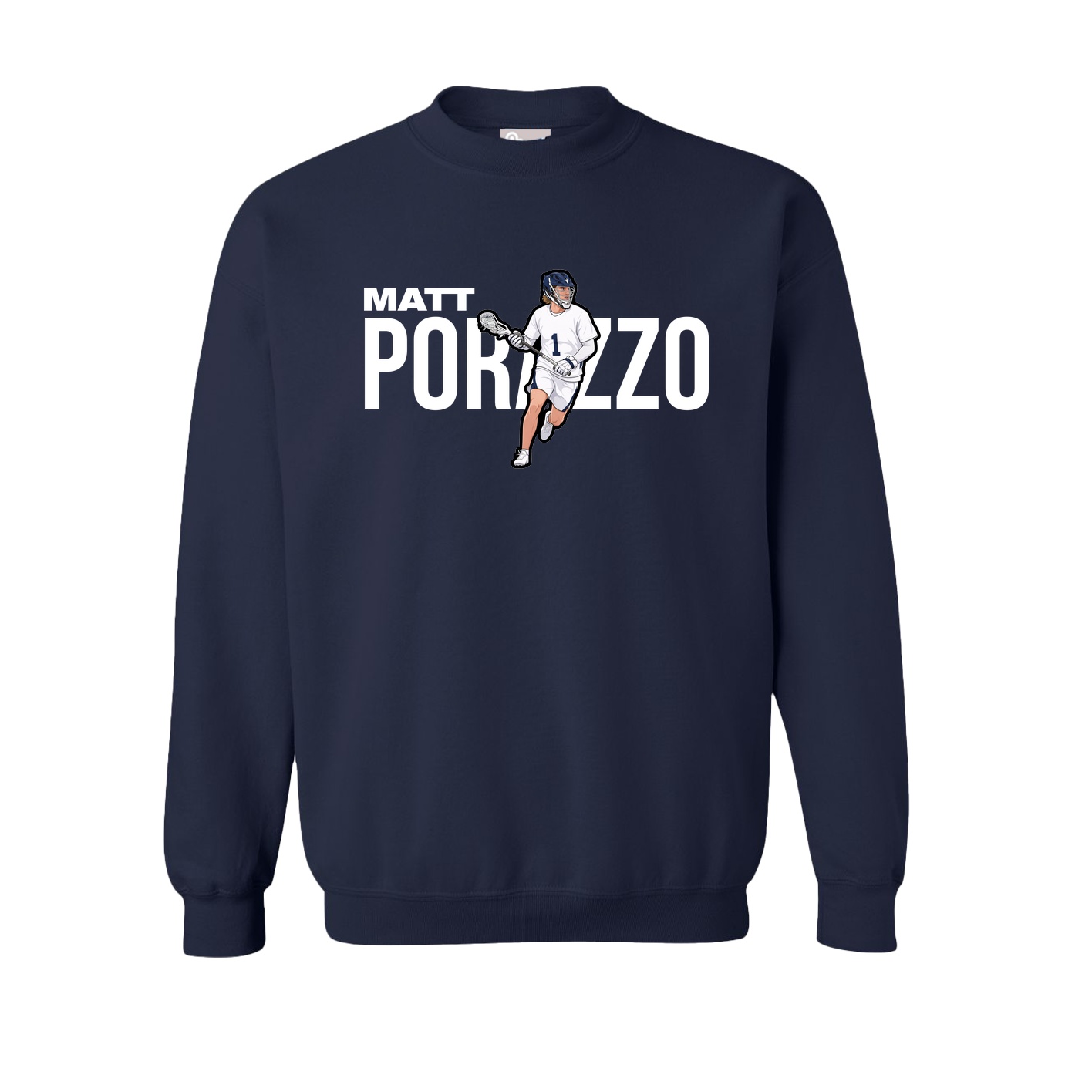Fleece Crew — Player Name in Navy