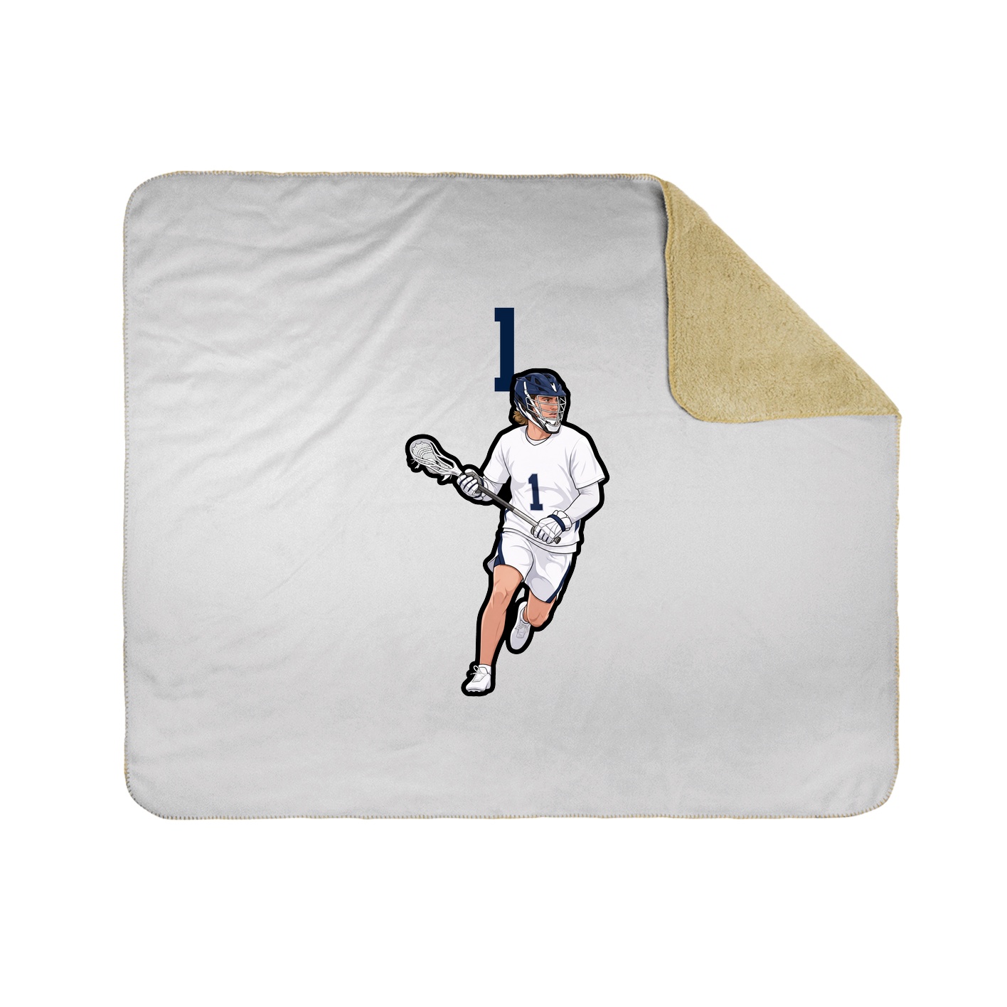 Throw Blanket — Number Top in White