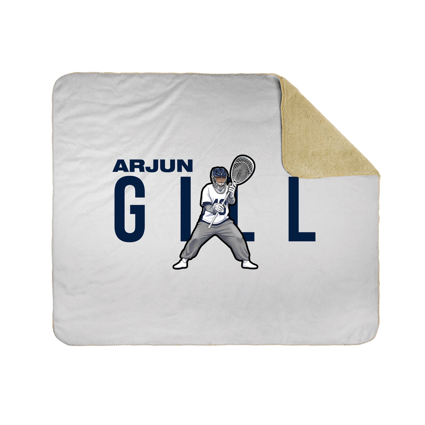 Throw Blanket — Player Name in White