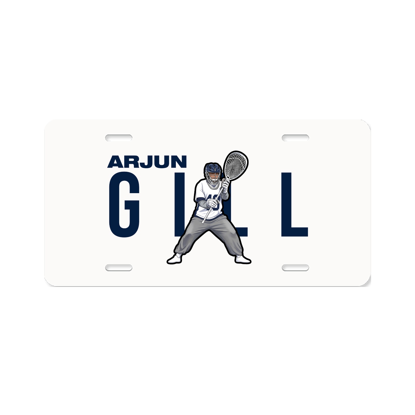 License Plate — Player Name in Classic