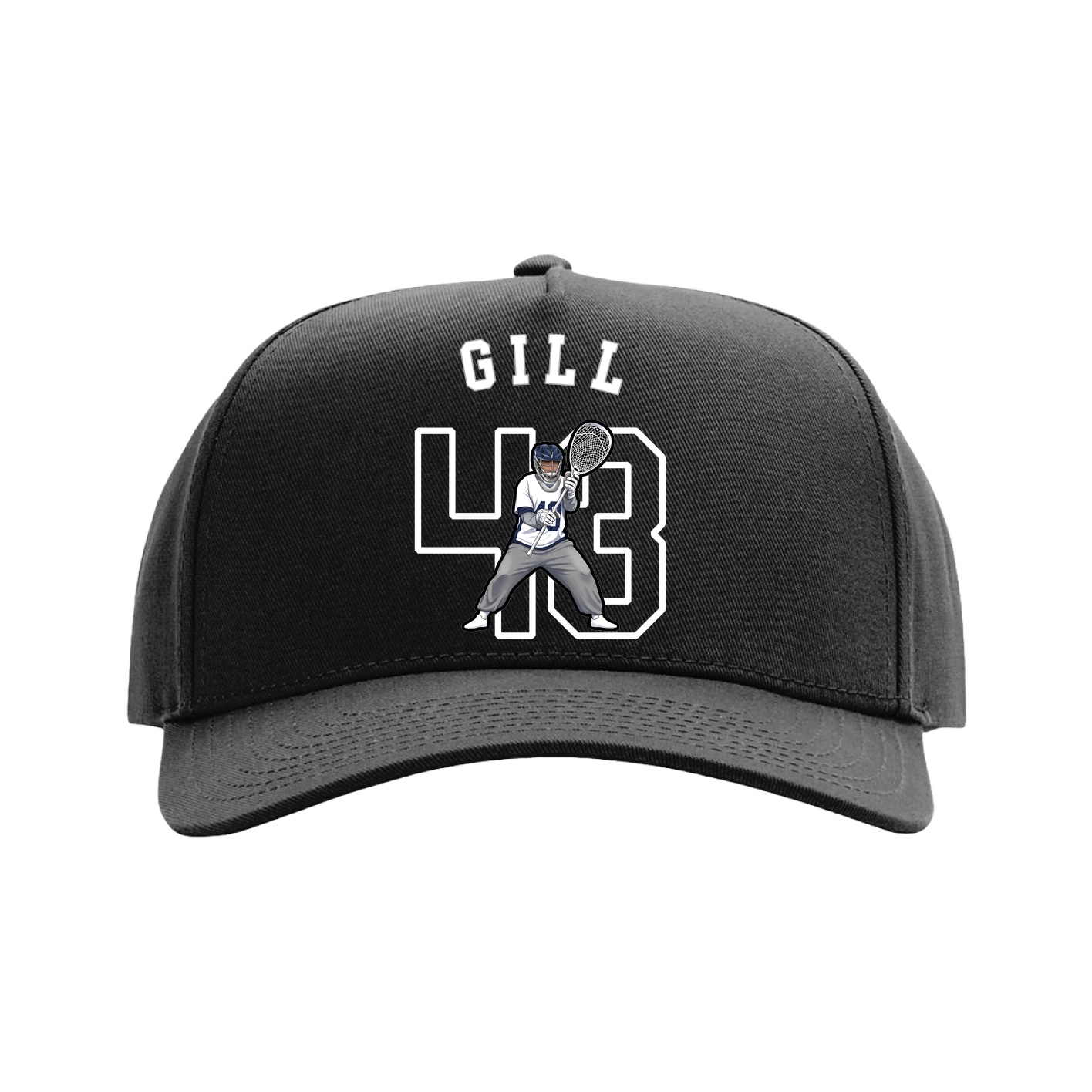 Full Fabric Five-Panel Champ Cap — Shirsey Arch in Black