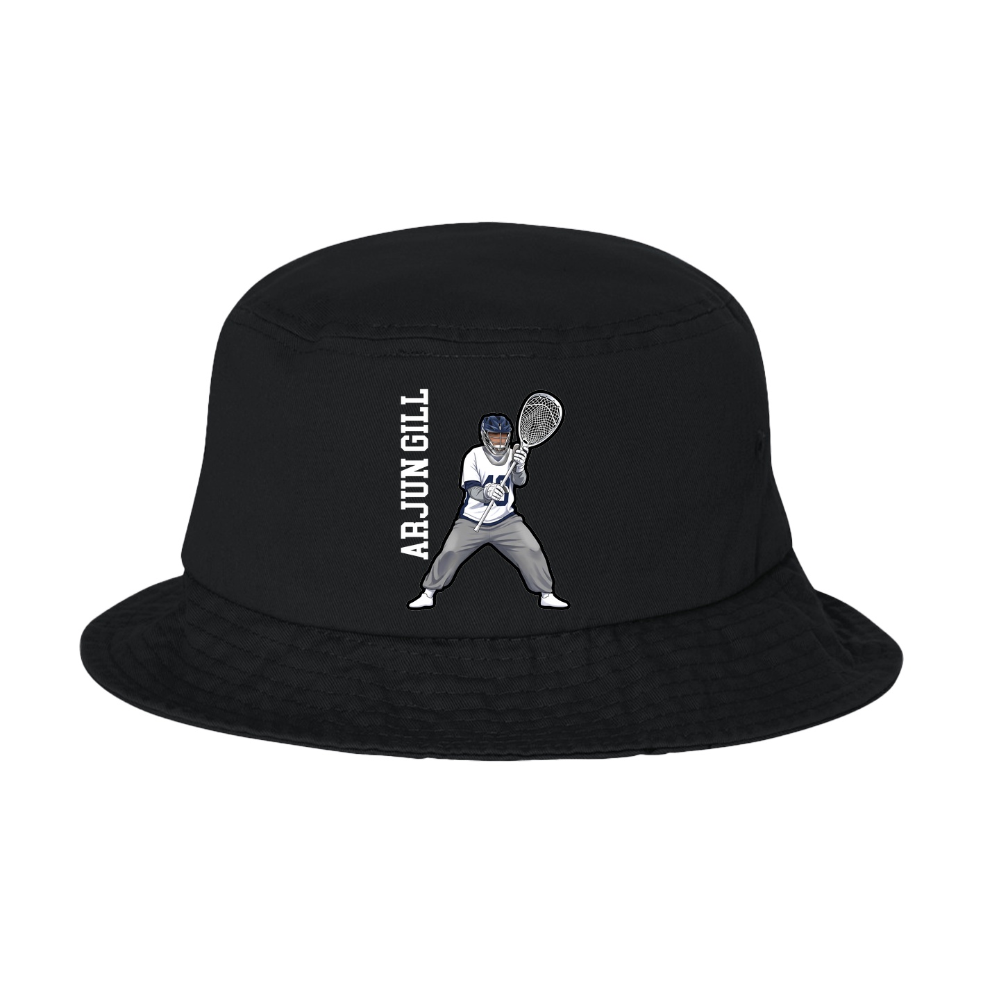Bucket Cap — Name Vertical in Black