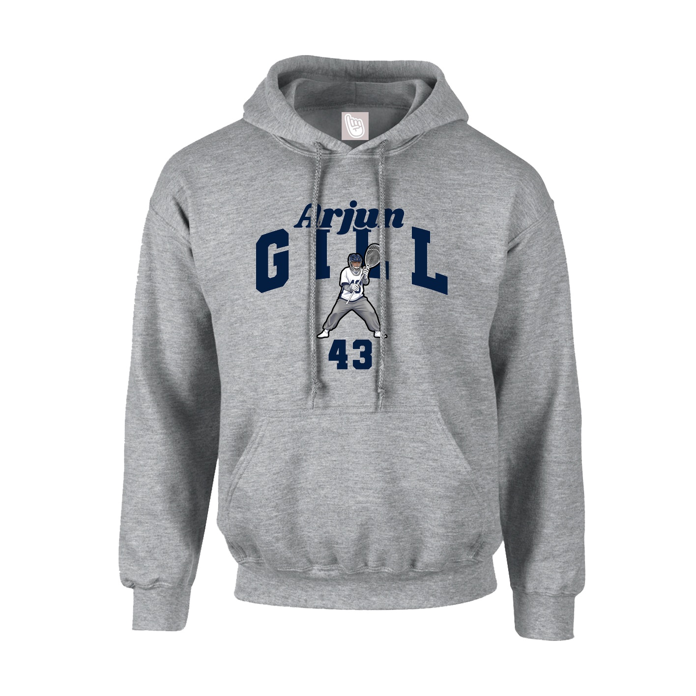 Youth Hoodie — Signature Arch in Grey