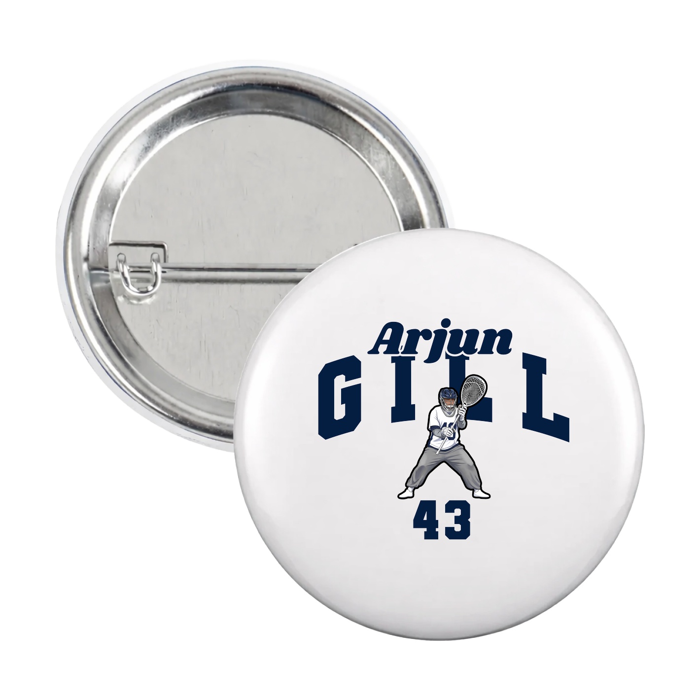 Game Day Button — Signature Arch in White