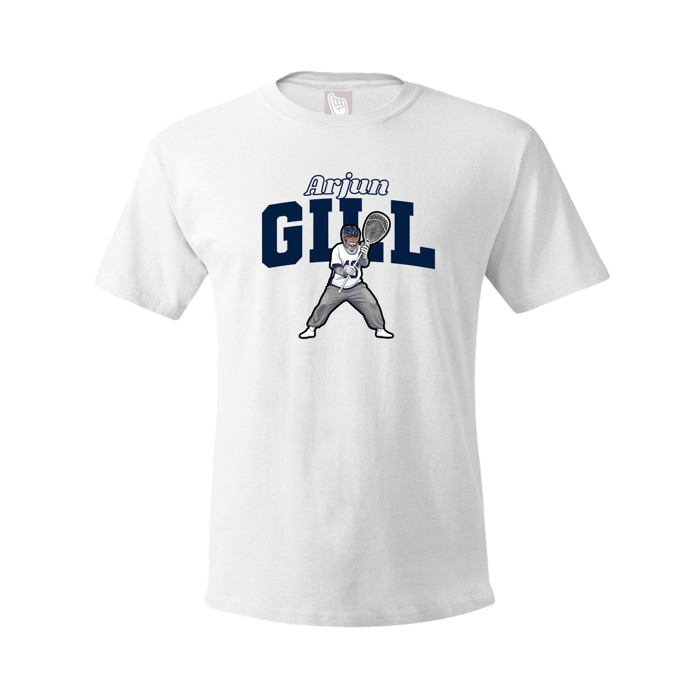Youth Tee — Name Arch in White