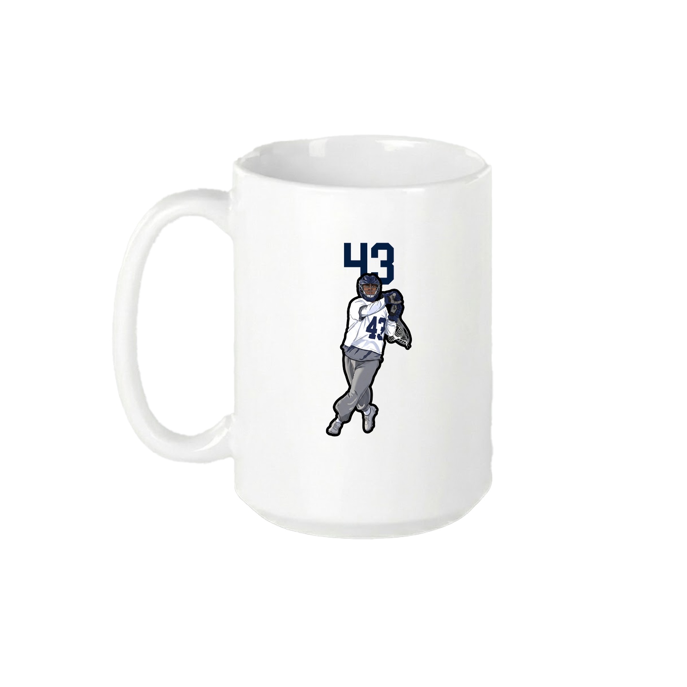 15oz Coffee Mug — Number Top in White