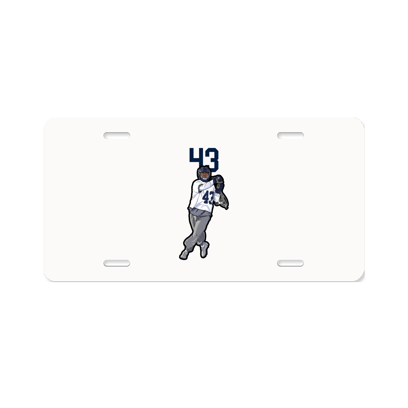 License Plate — Number Top in Classic