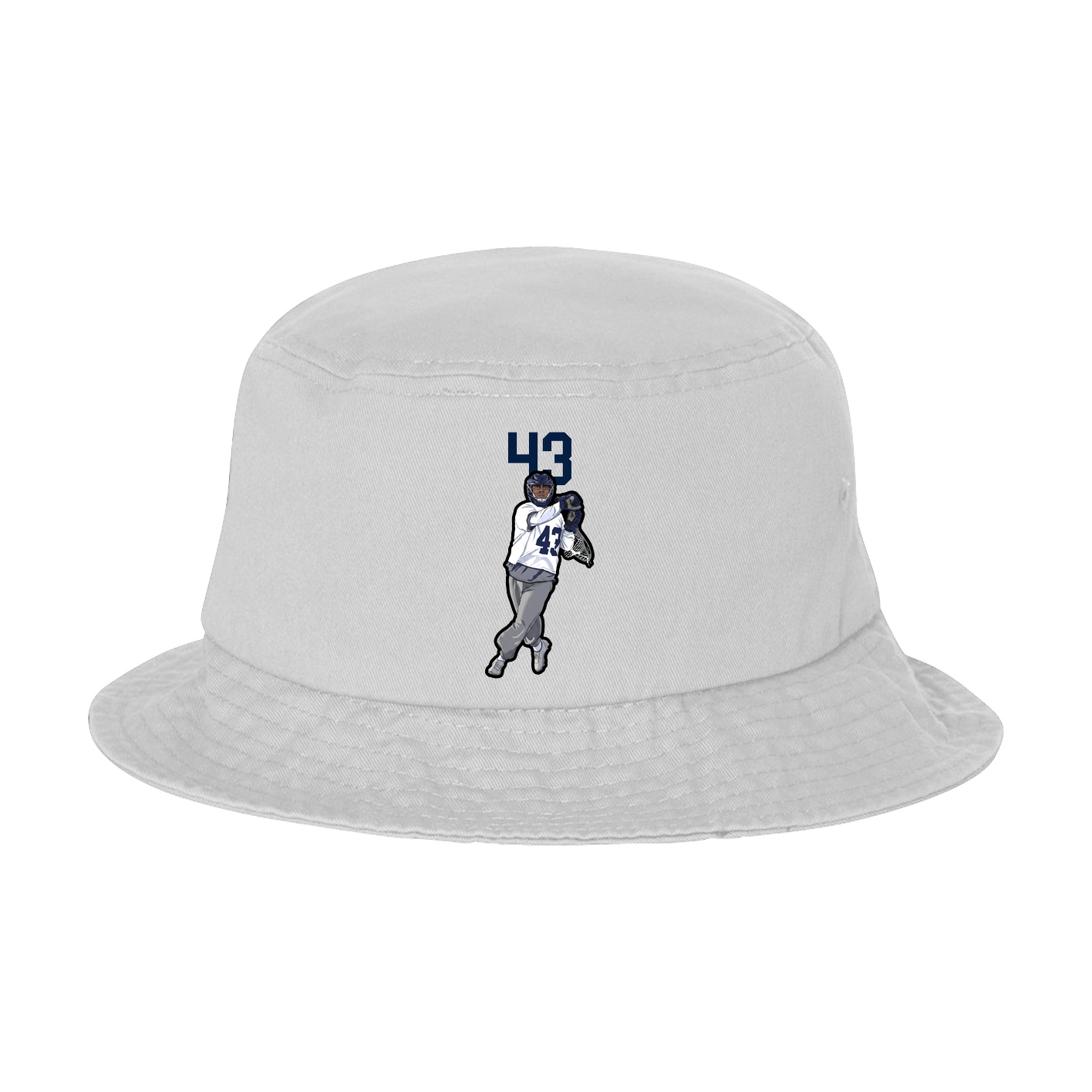 Bucket Cap — Number Top in White