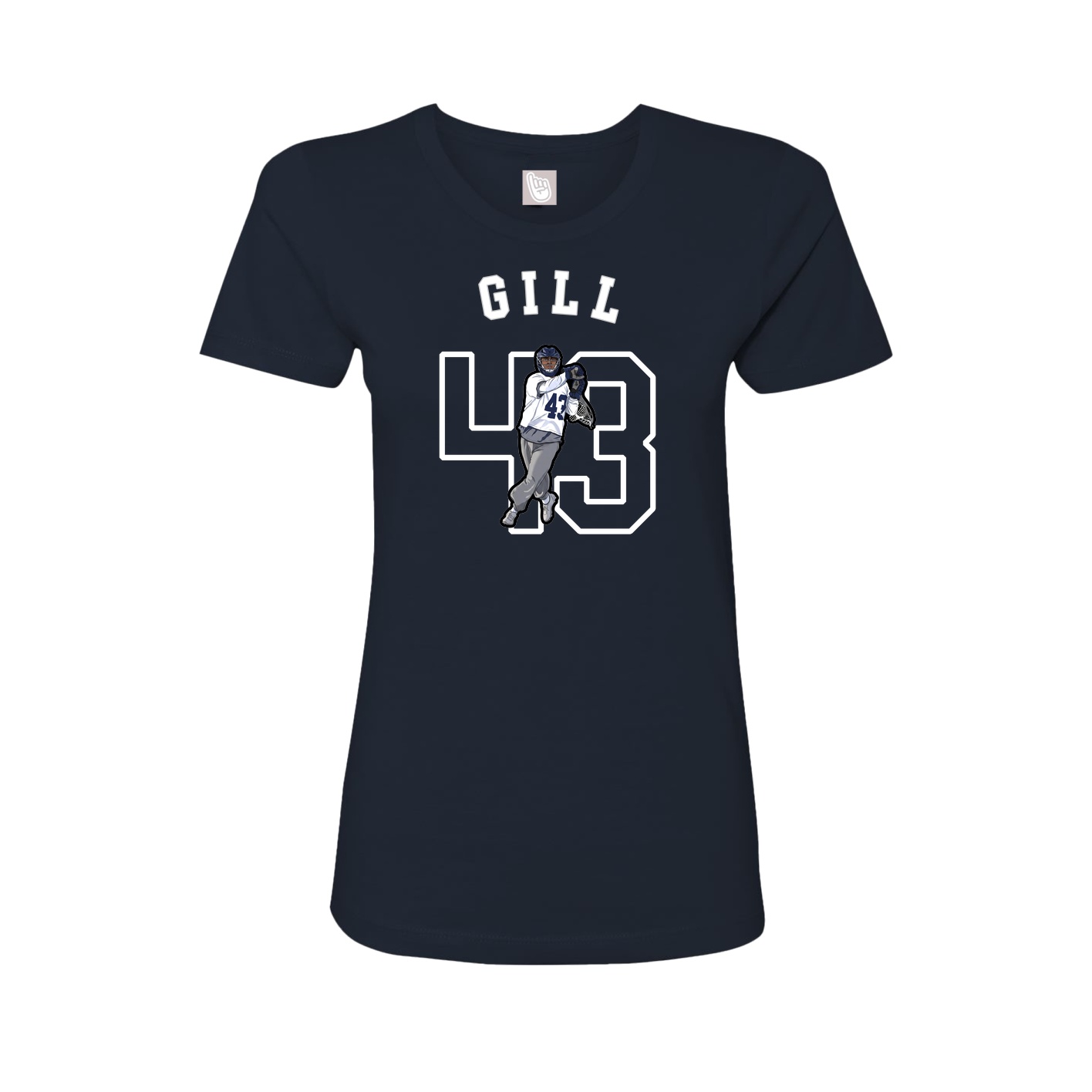 Fitted Women's Tee — Shirsey Arch in Navy