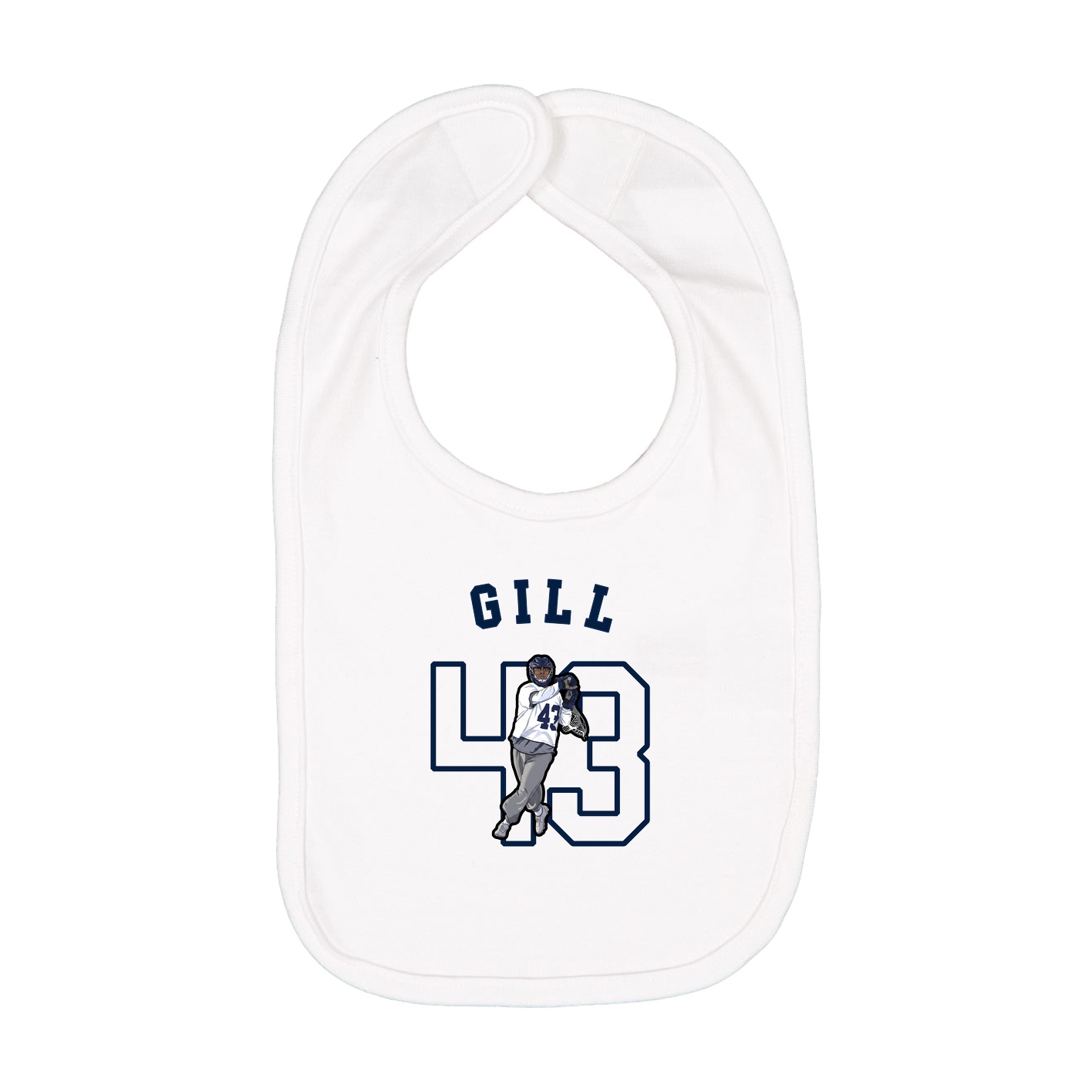 Infant Bib — Shirsey Arch in White
