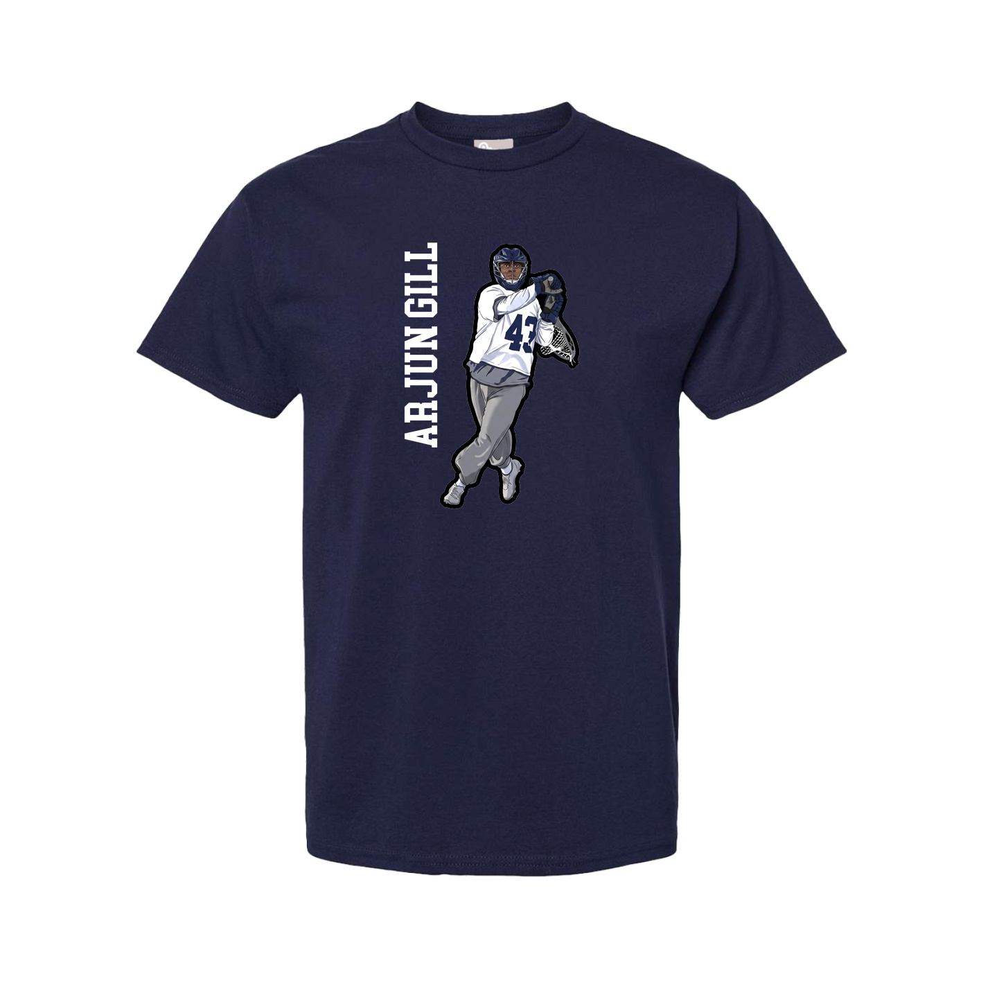Tee — Name Vertical in Navy