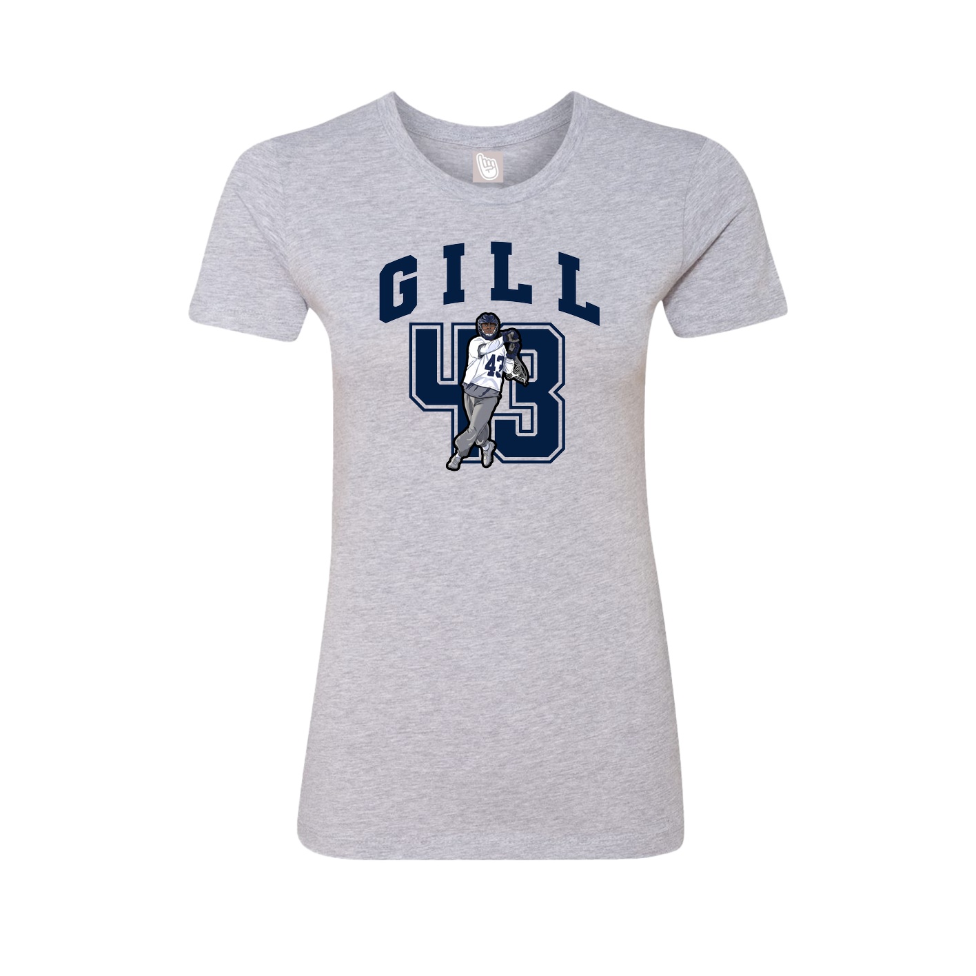 Fitted Women's Tee — Number in Grey