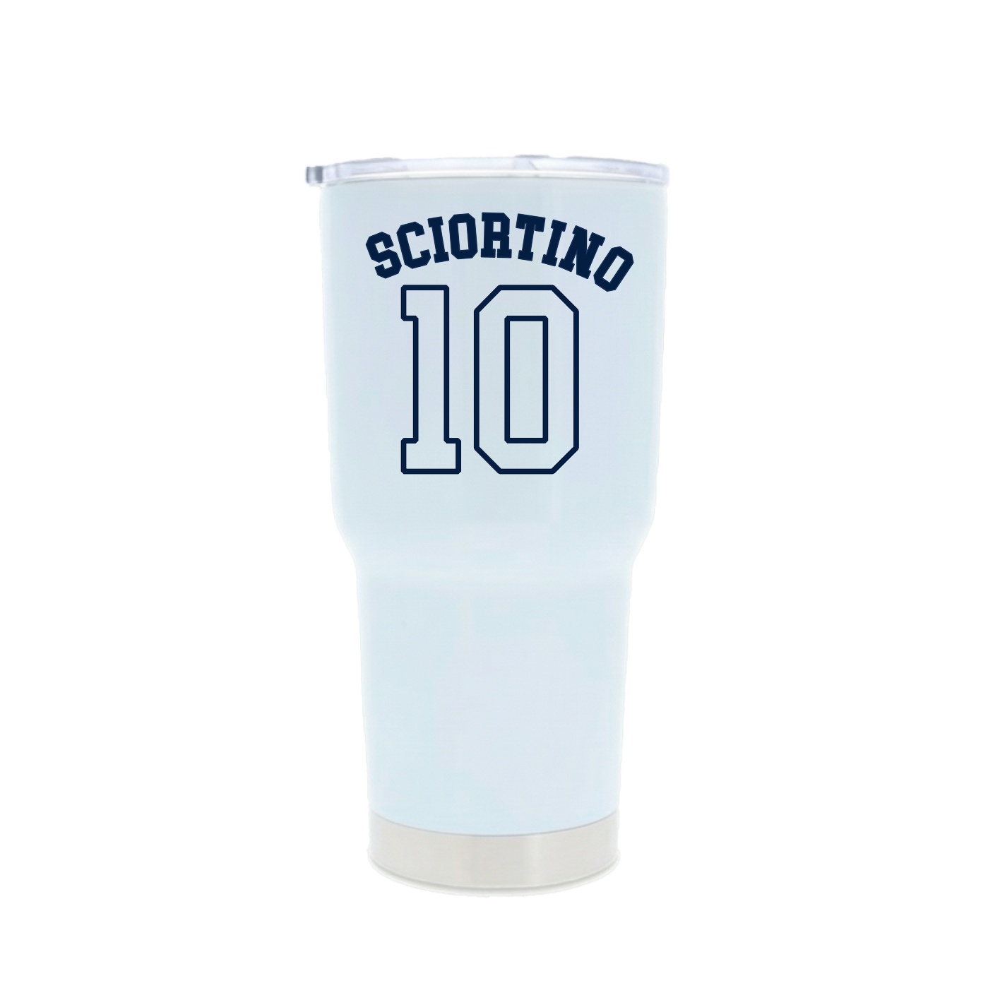 30oz Stainless Steel Tumbler — Shirsey Arch in White
