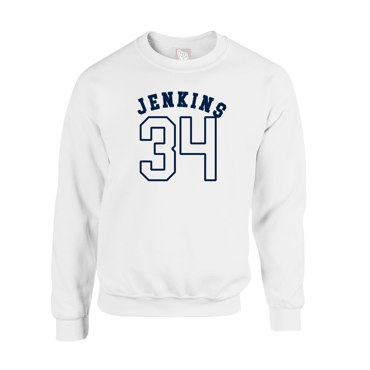 Fleece Crew — Shirsey Arch in White