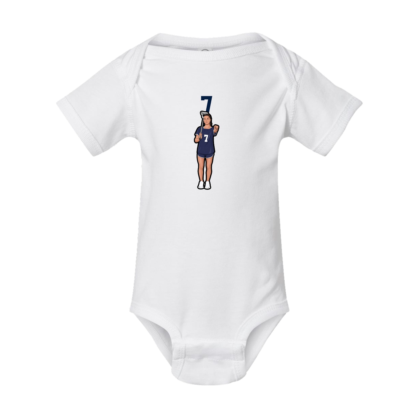 Baby Onesie — Number Top in White