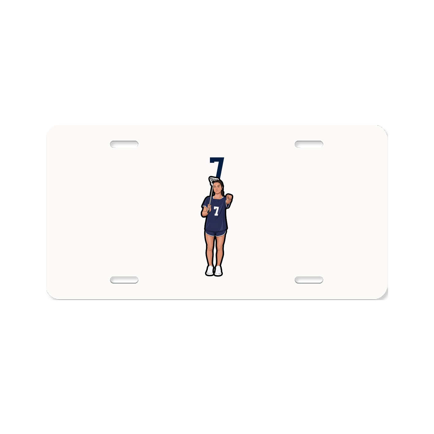 License Plate — Number Top in Classic