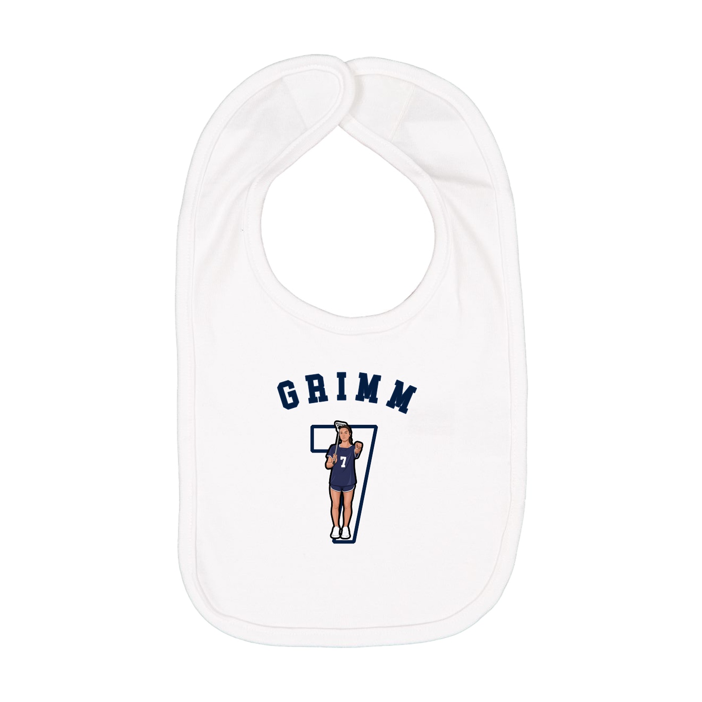 Infant Bib — Shirsey Arch in White