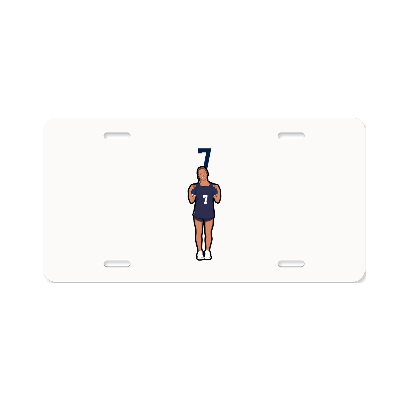 License Plate — Number Top in Classic