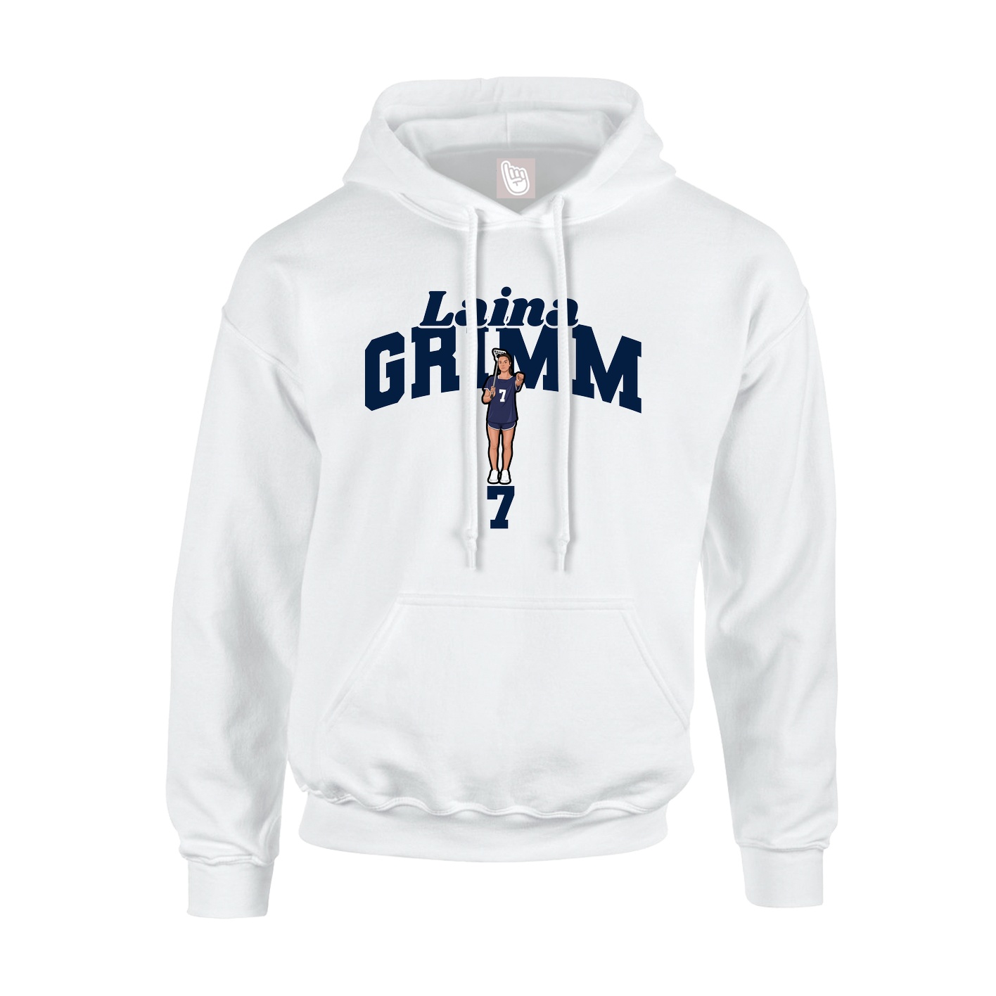 Hoodie — Signature Arch in White