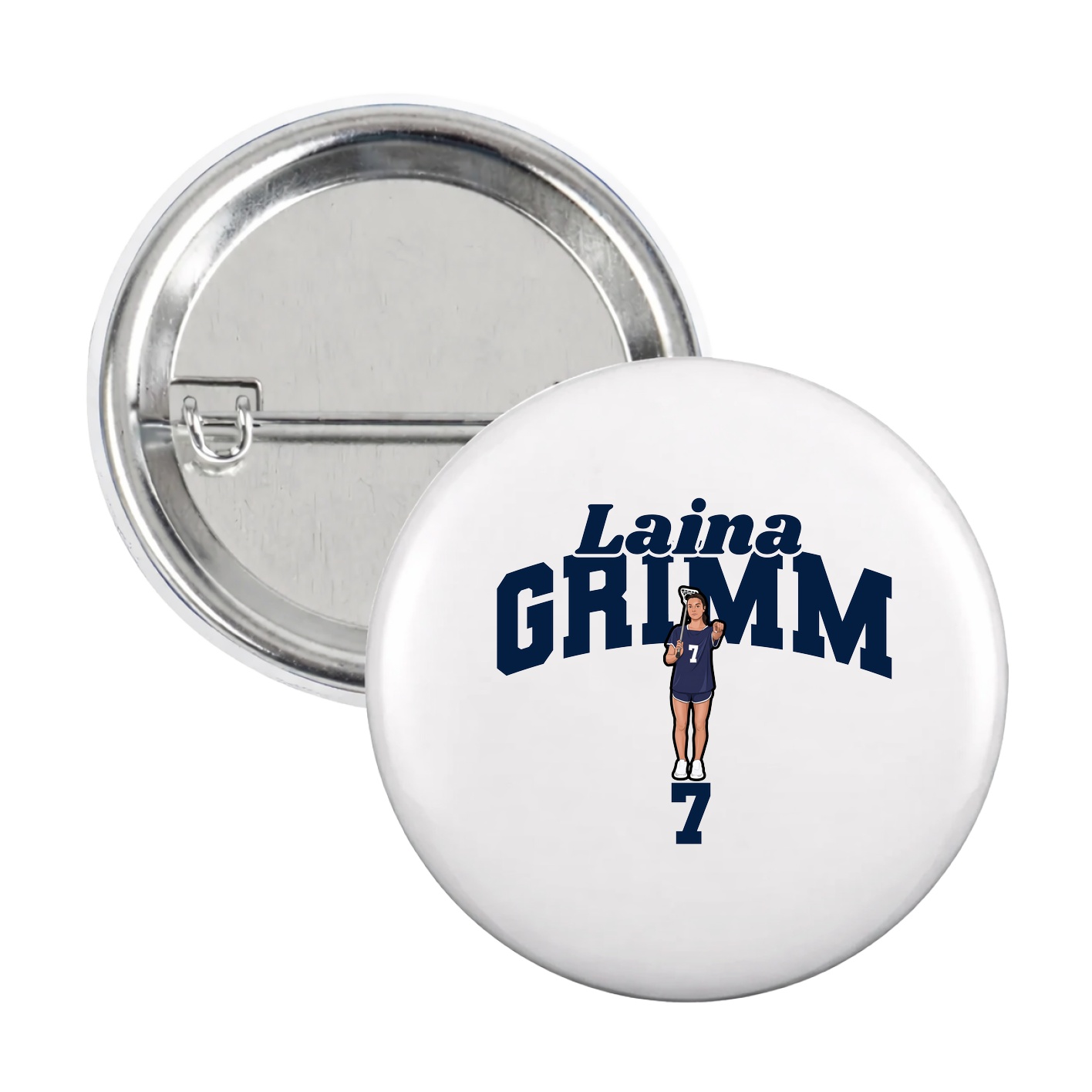 Game Day Button — Signature Arch in White