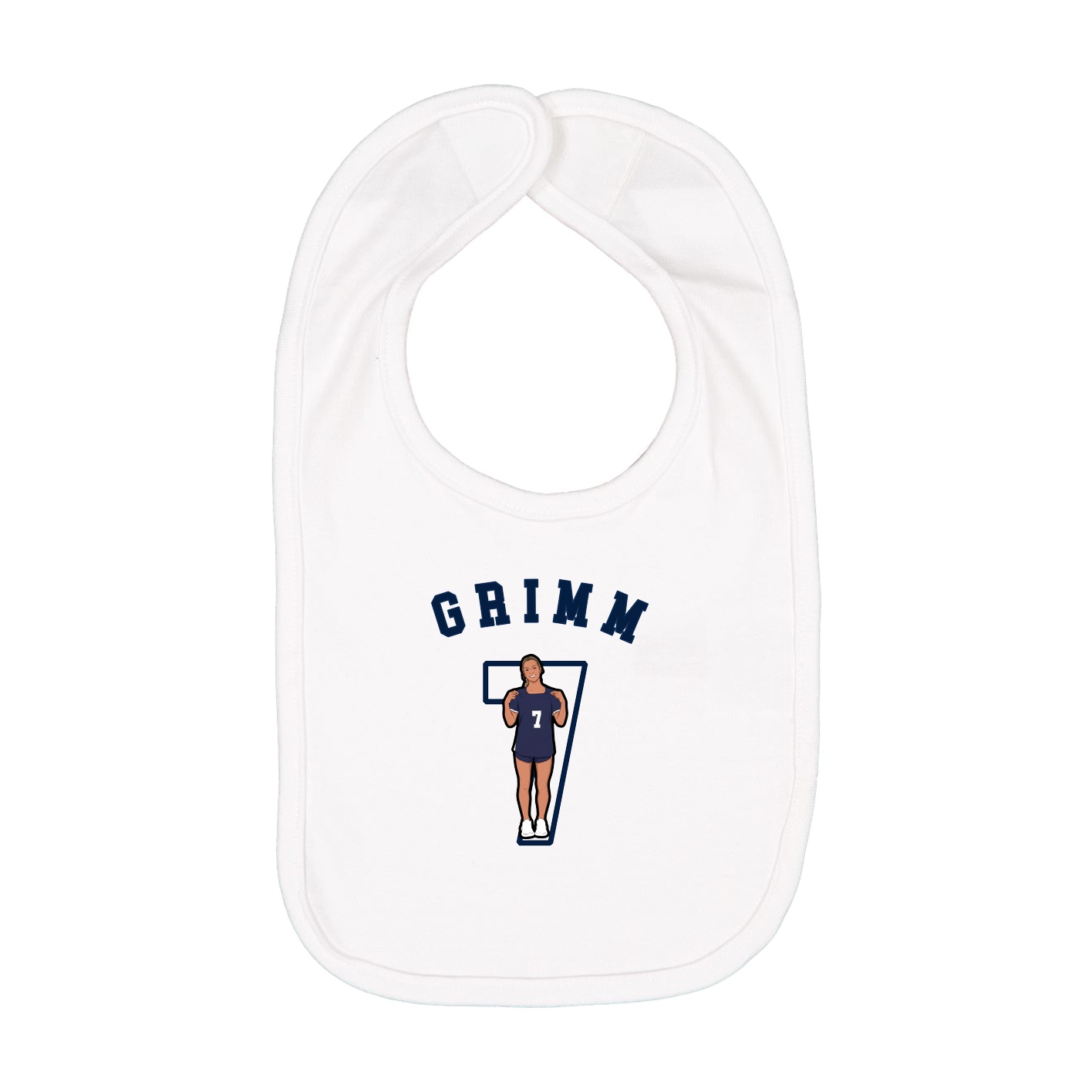 Infant Bib — Shirsey Arch in White