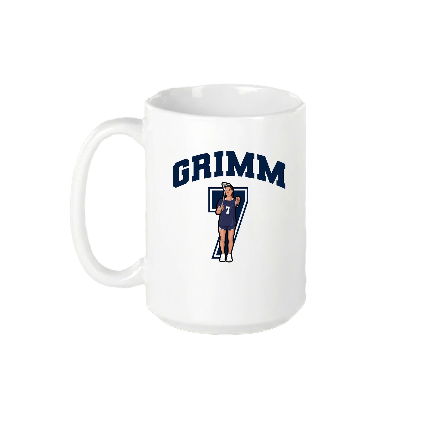15oz Coffee Mug — Number in White