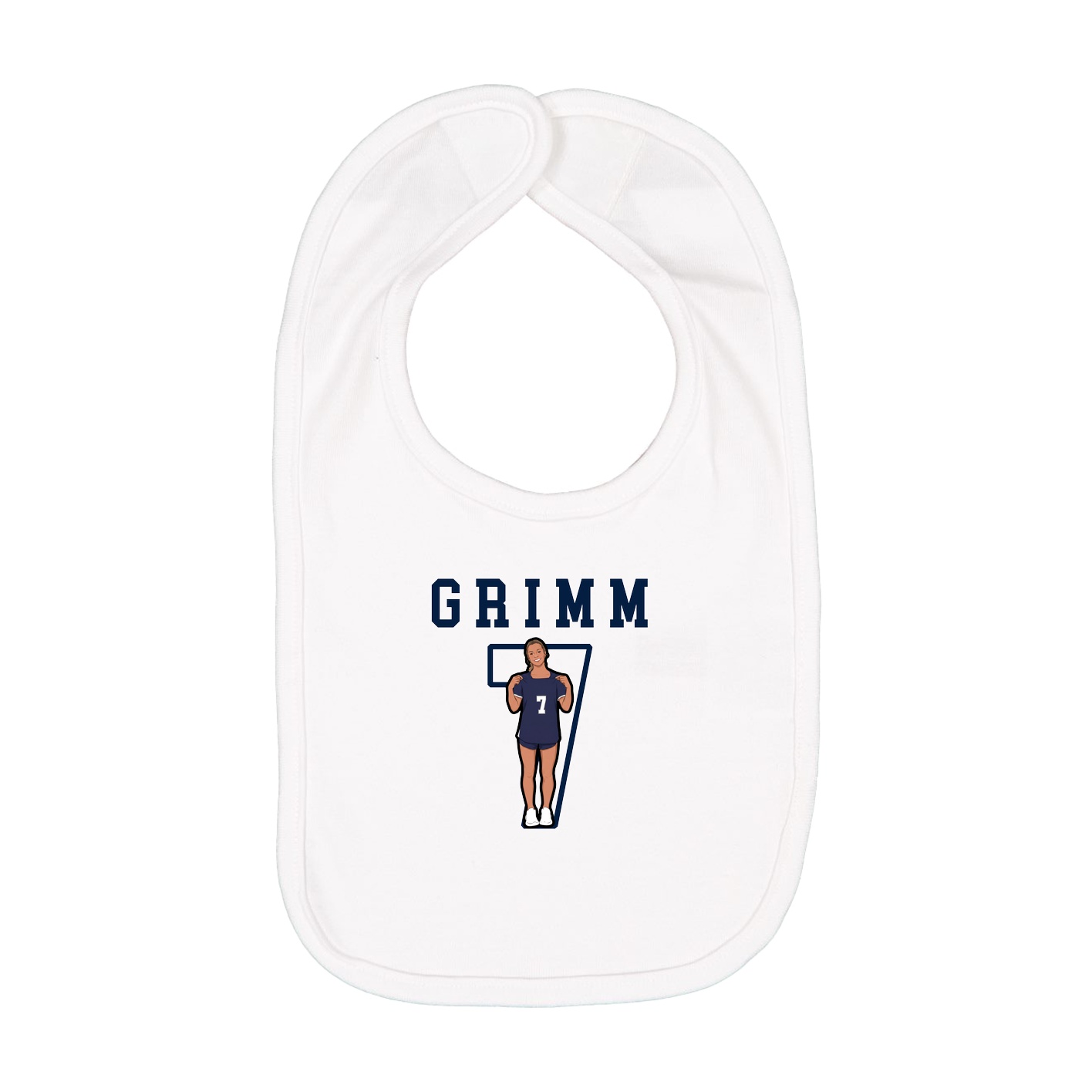Infant Bib — Shirsey in White
