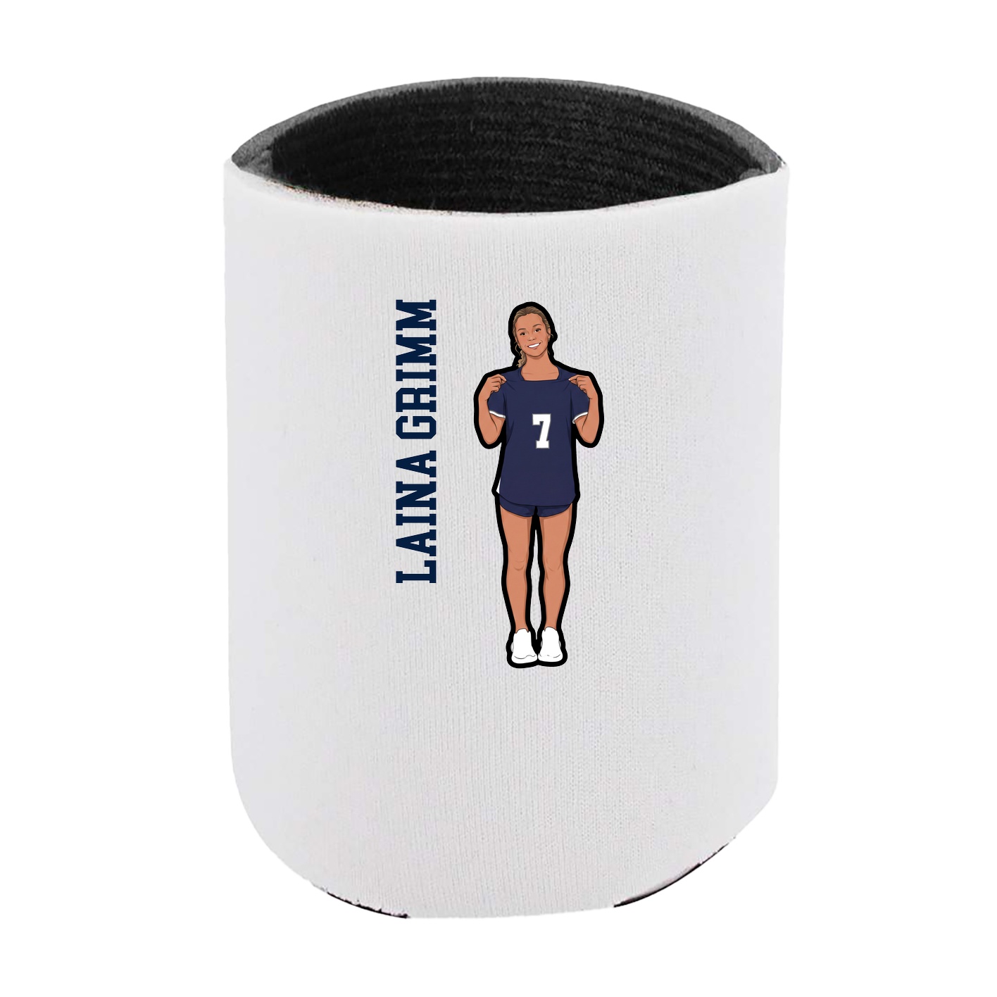 Can Holder — Name Vertical in White