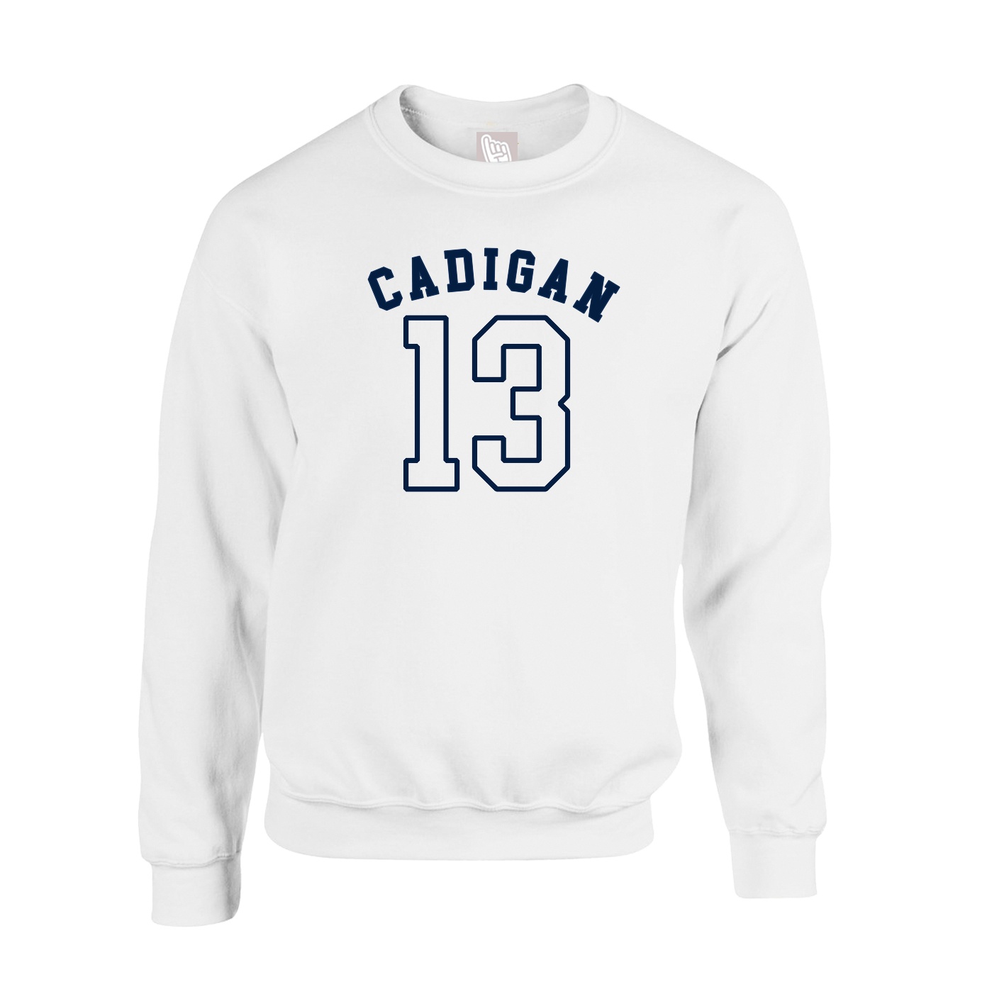 Fleece Crew — Shirsey Arch in White