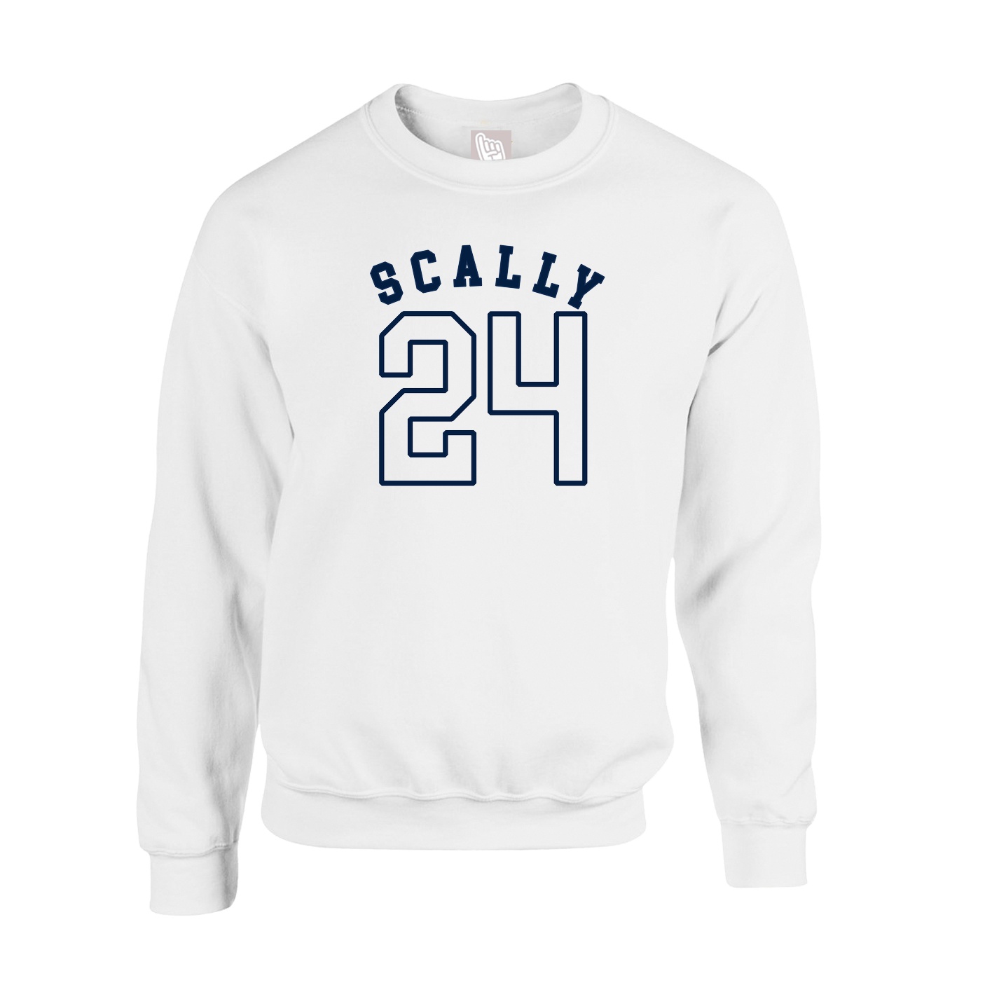 Fleece Crew — Shirsey Arch in White
