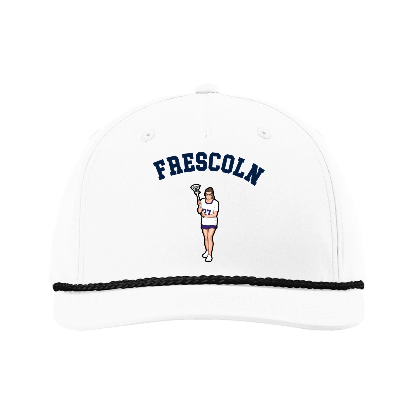 Five-Panel Classic Rope Cap — Shirsey Arch in White