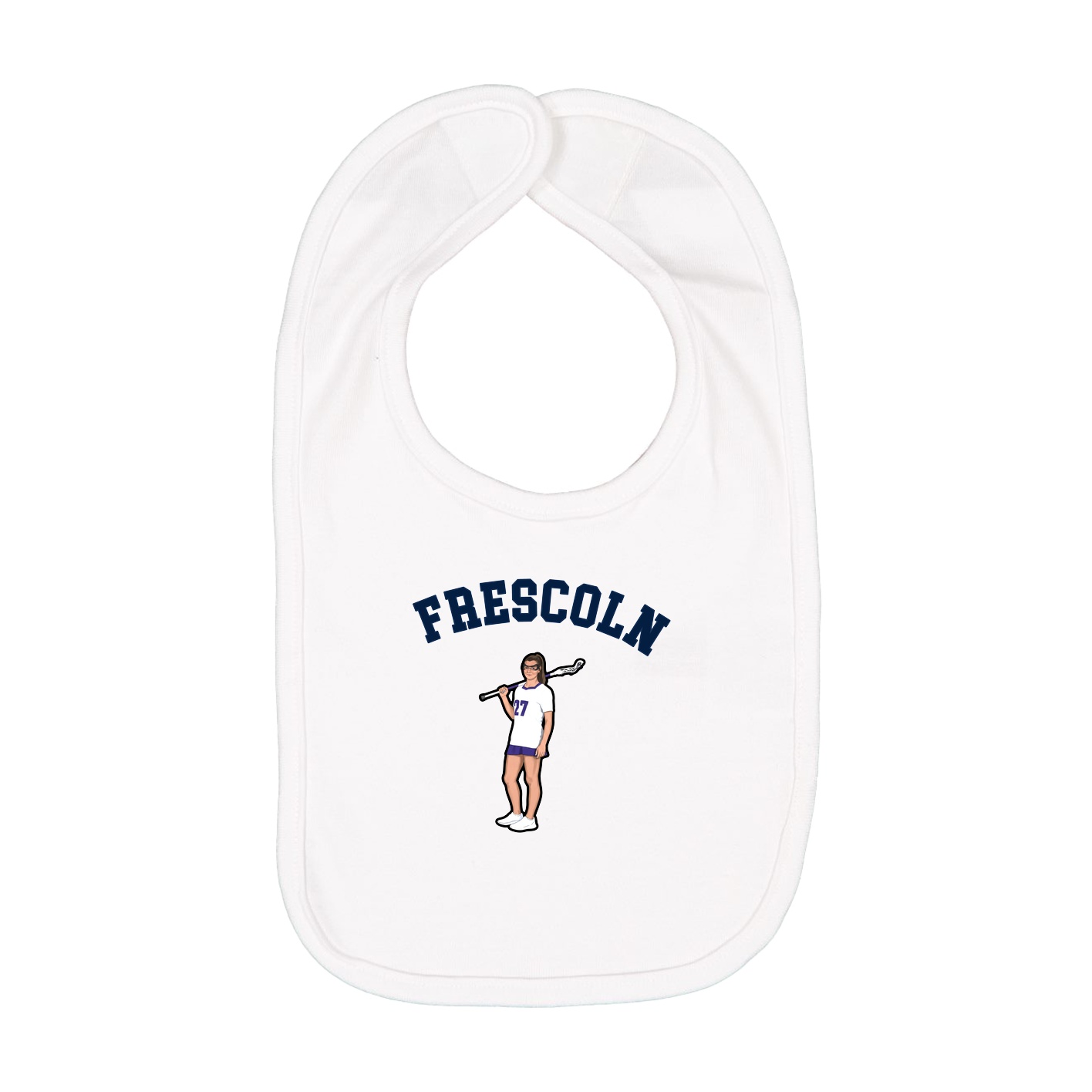 Infant Bib — Shirsey Arch in White