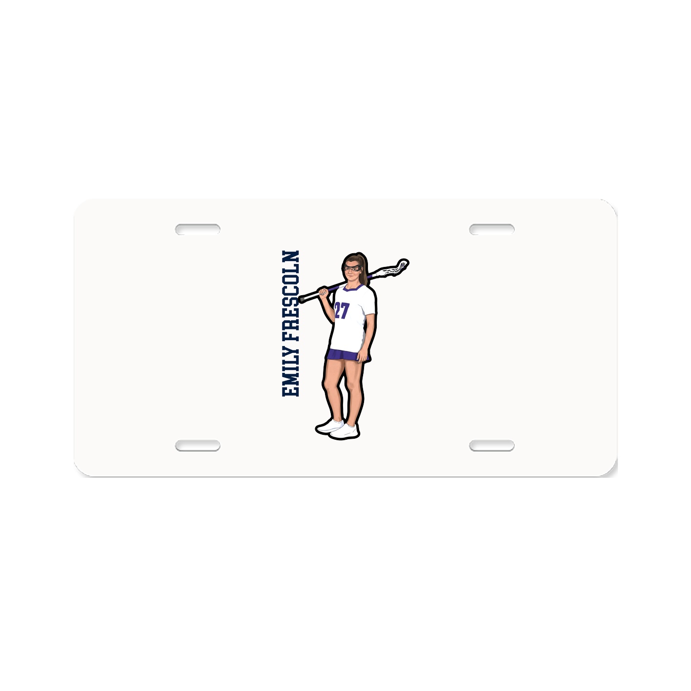 License Plate — Name Vertical in Classic