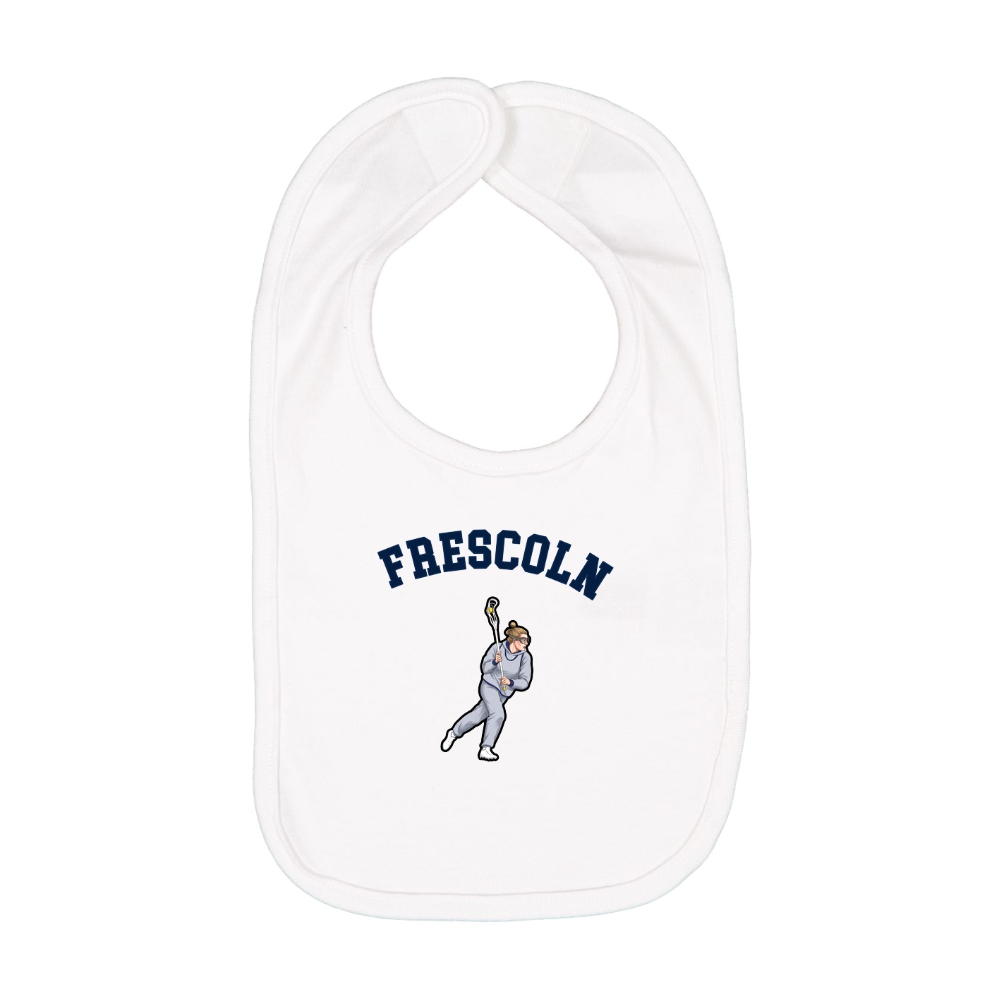Infant Bib — Shirsey Arch in White