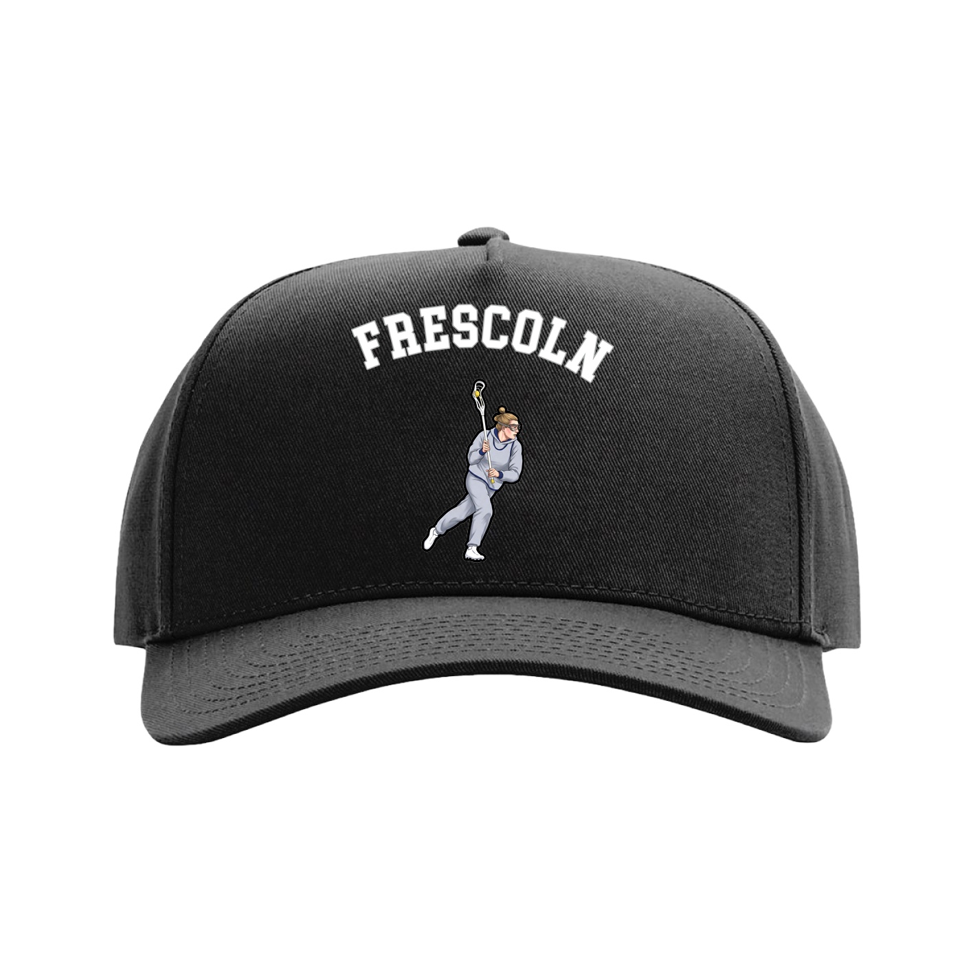 Full Fabric Five-Panel Champ Cap — Shirsey Arch in Black