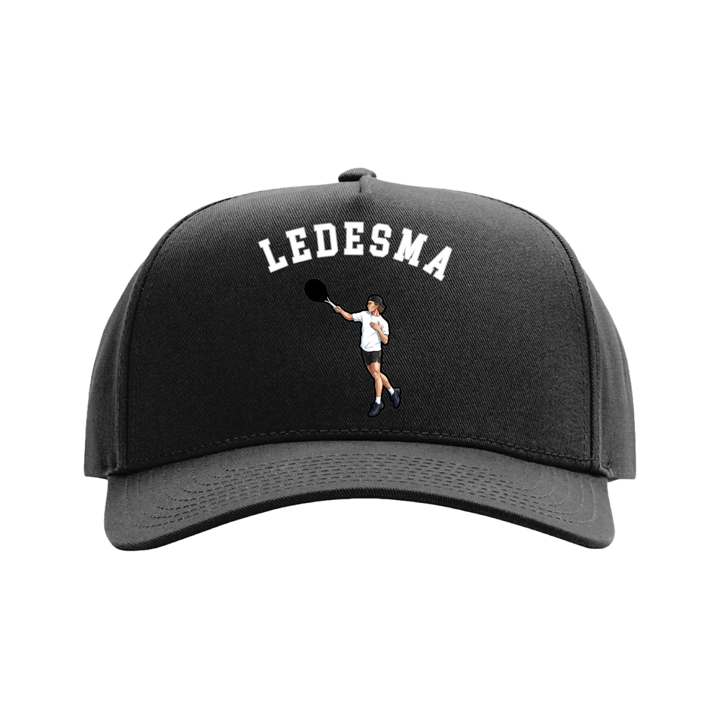 Full Fabric Five-Panel Champ Cap — Shirsey Arch in Black