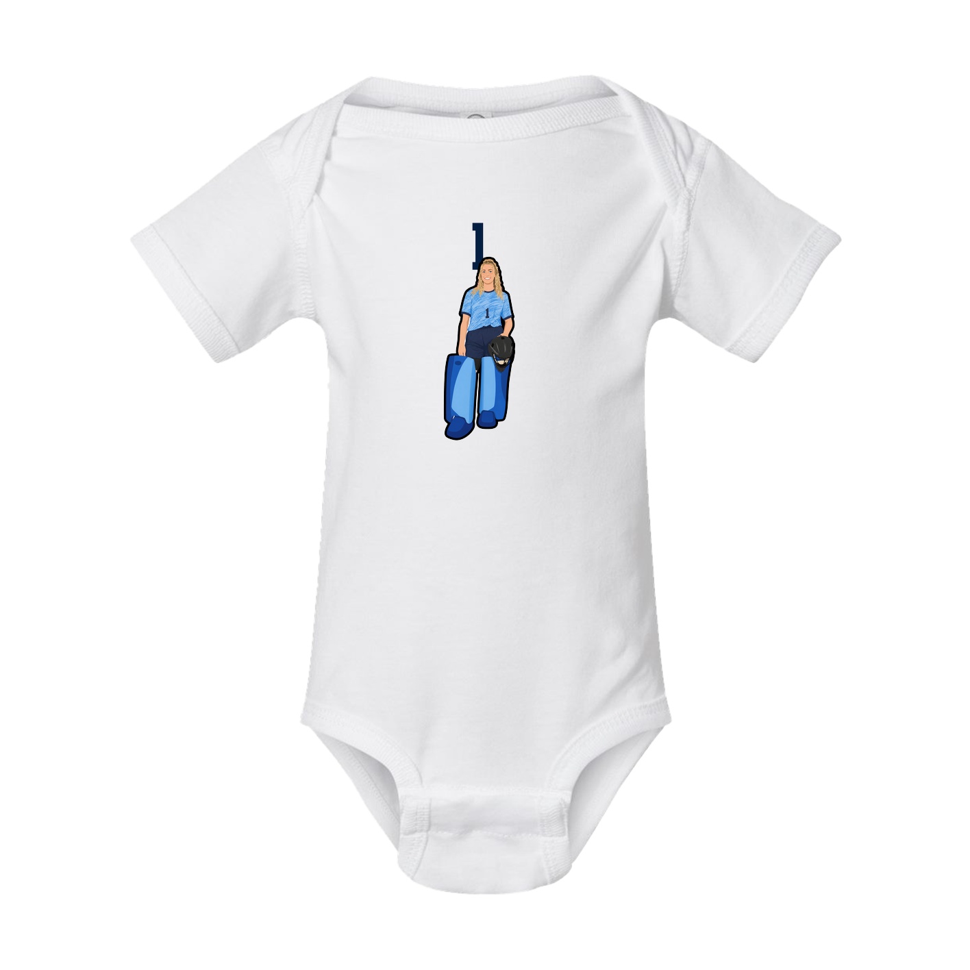 Baby Onesie — Number Top in White
