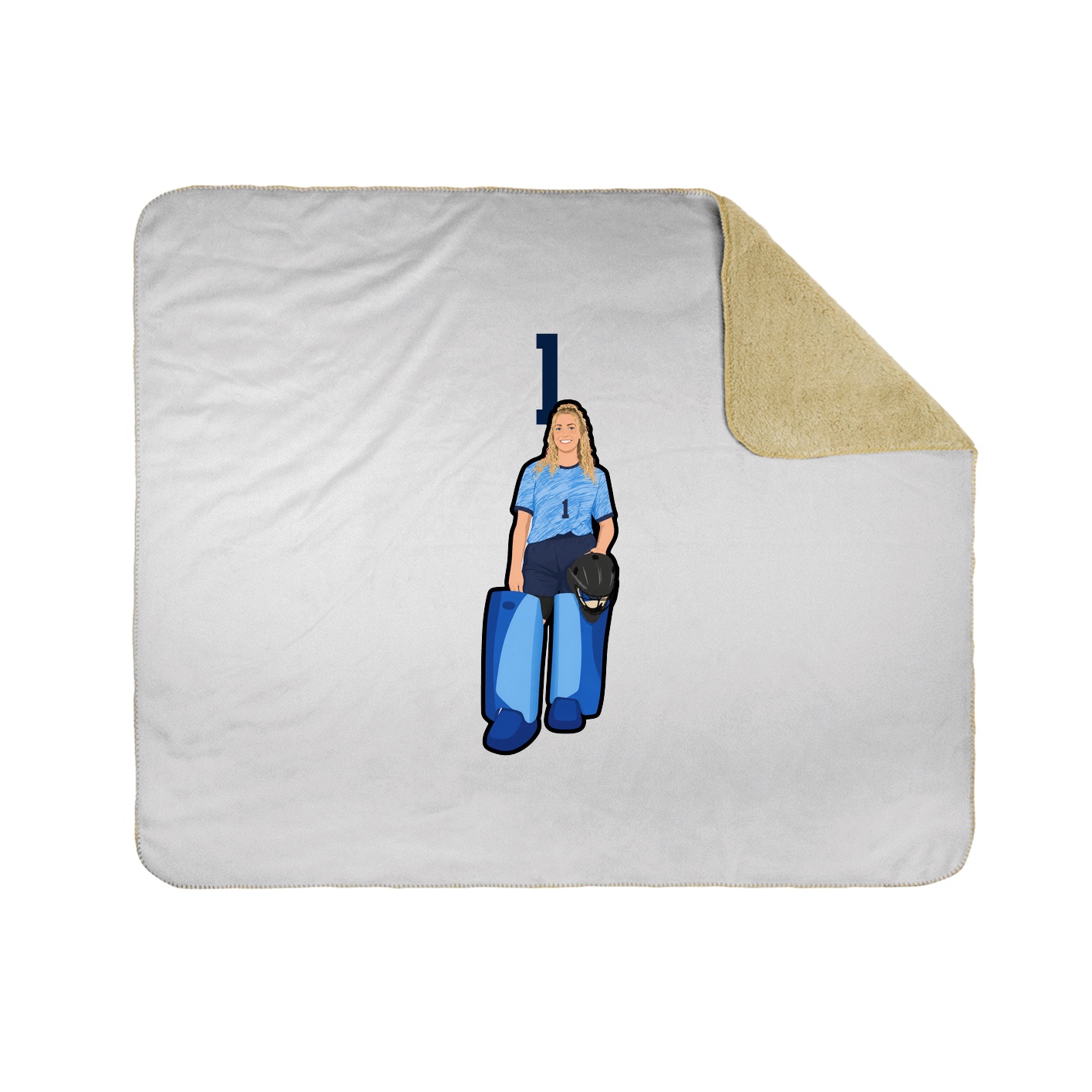 Throw Blanket — Number Top in White