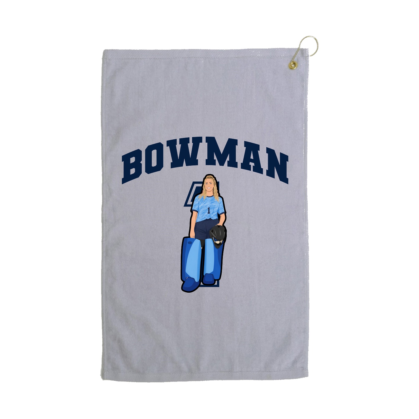 Golf Towel — Number in Grey