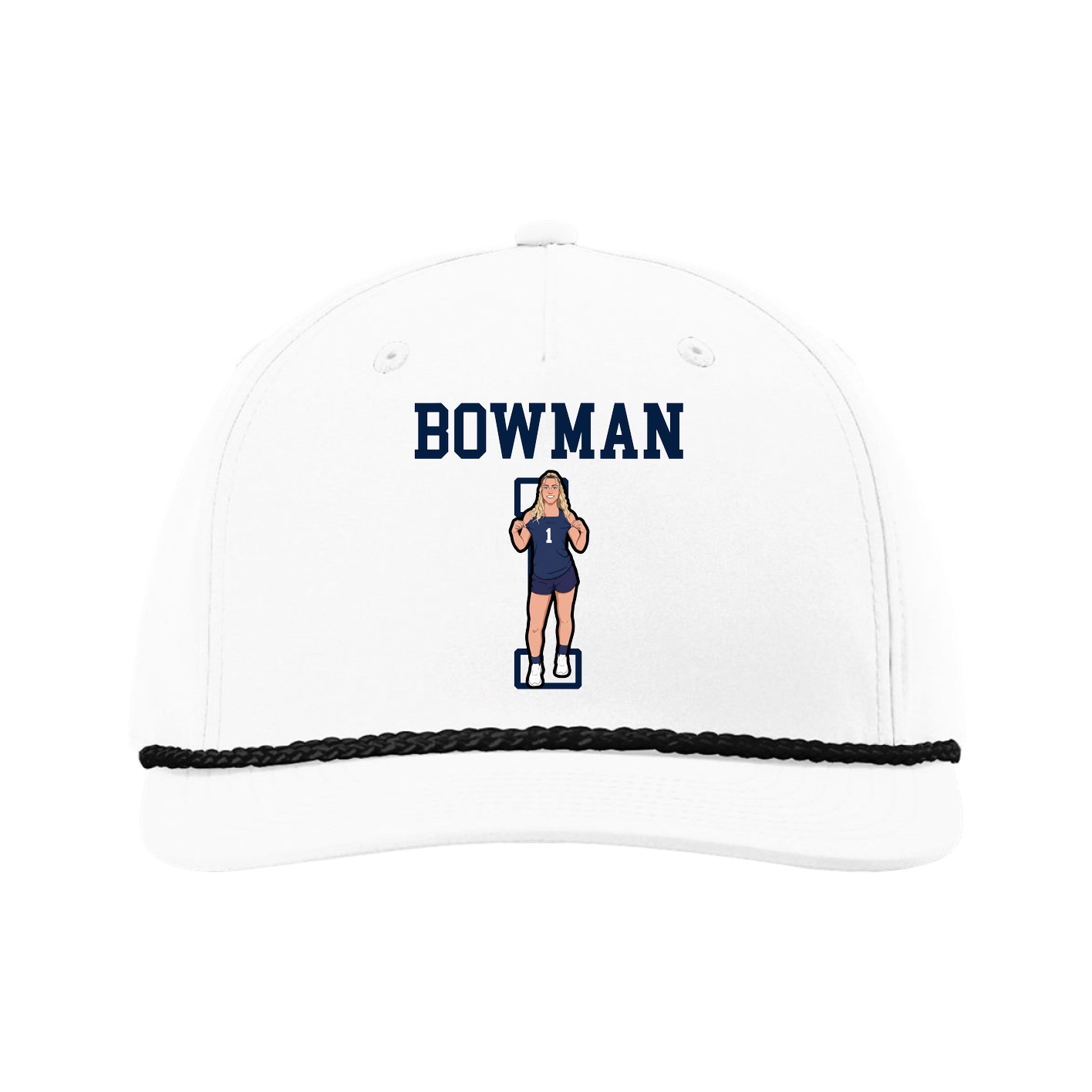 Five-Panel Classic Rope Cap — Shirsey in White