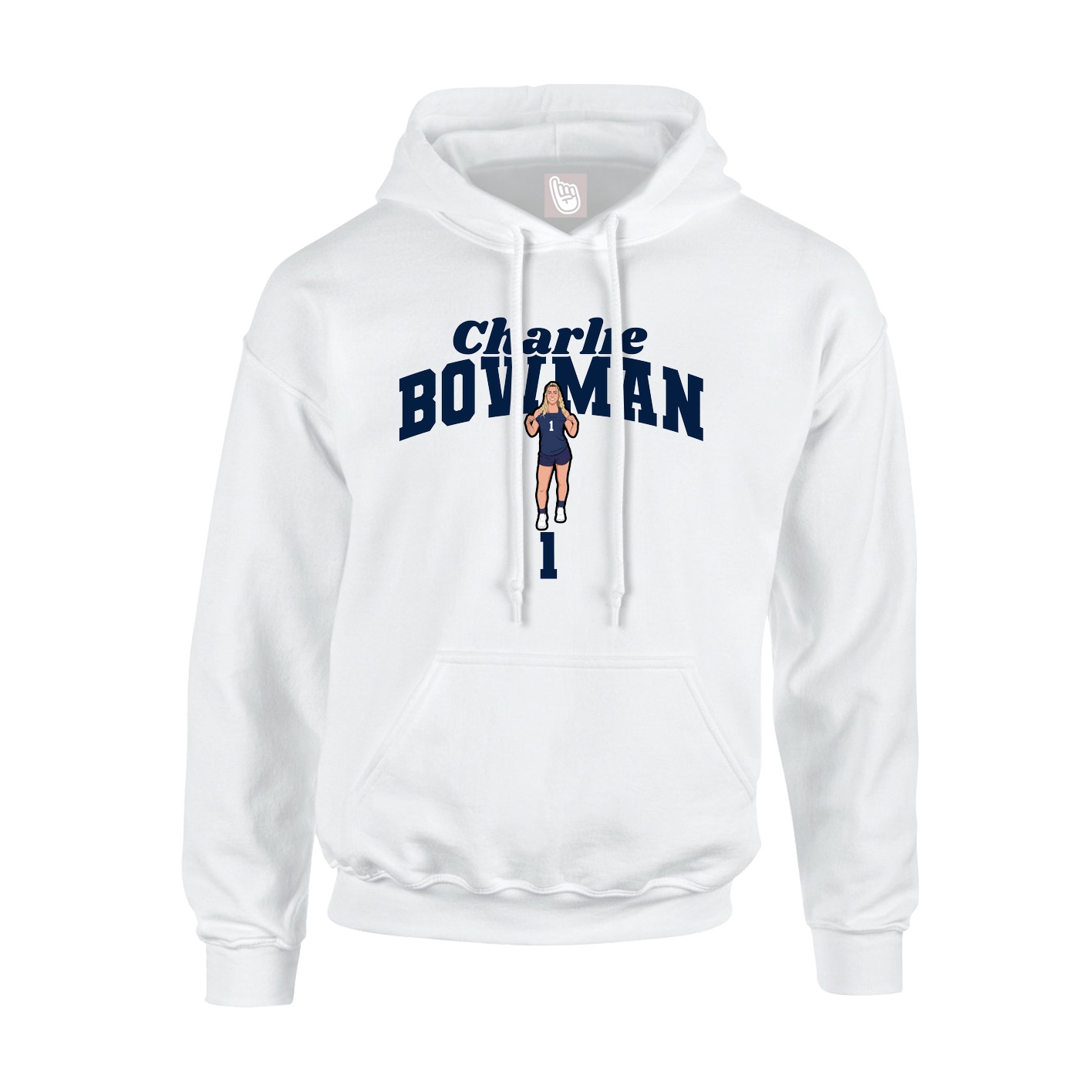 Hoodie — Signature Arch in White