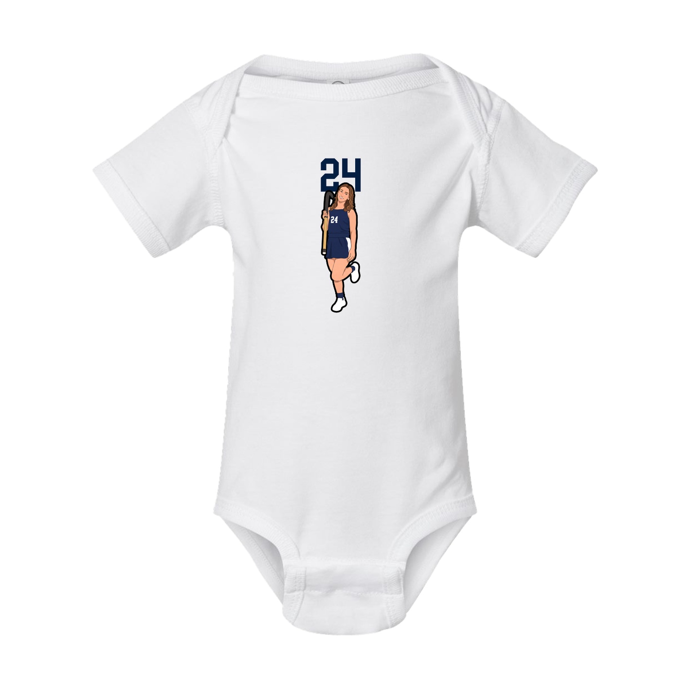 Baby Onesie — Number Top in White
