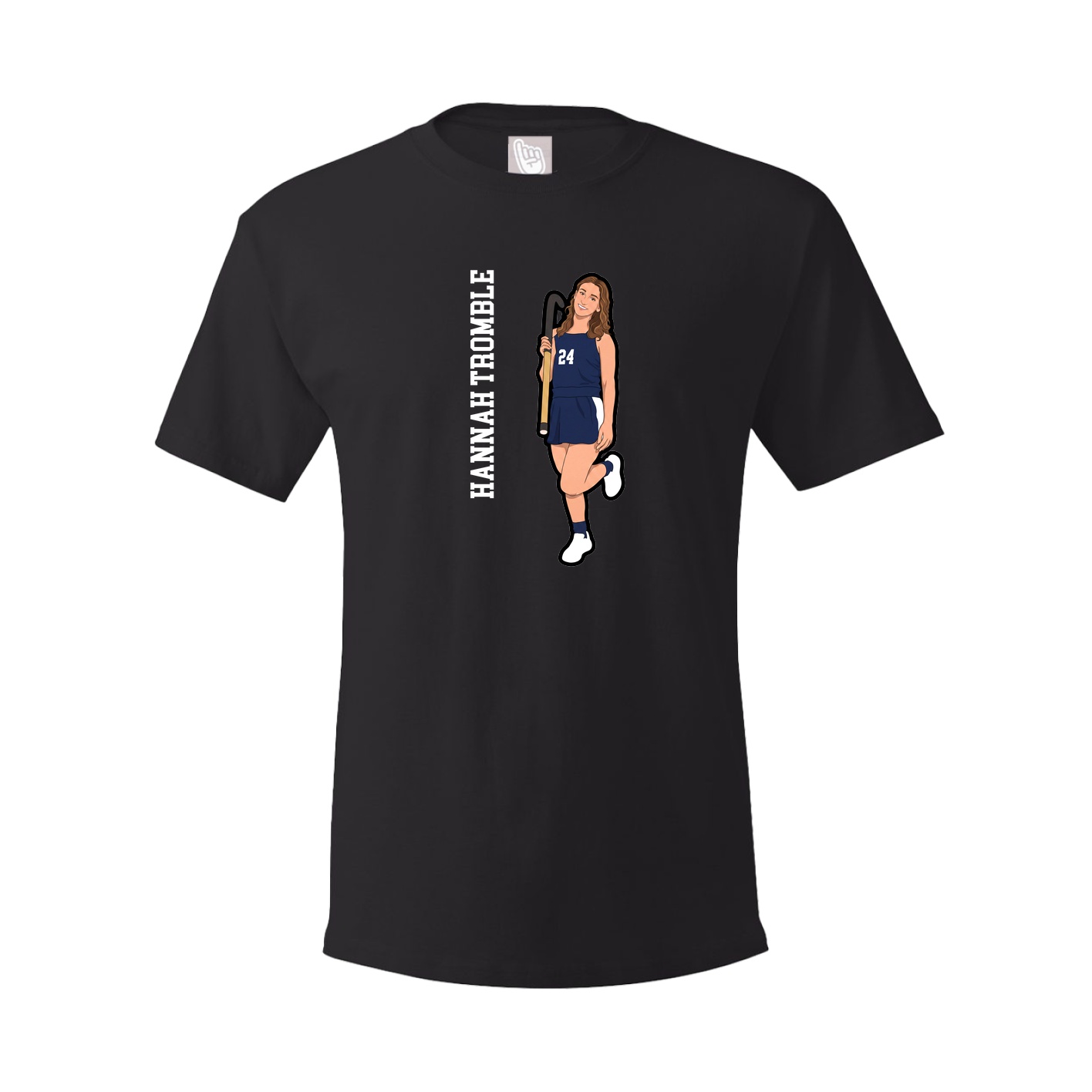 Tee — Name Vertical in Black