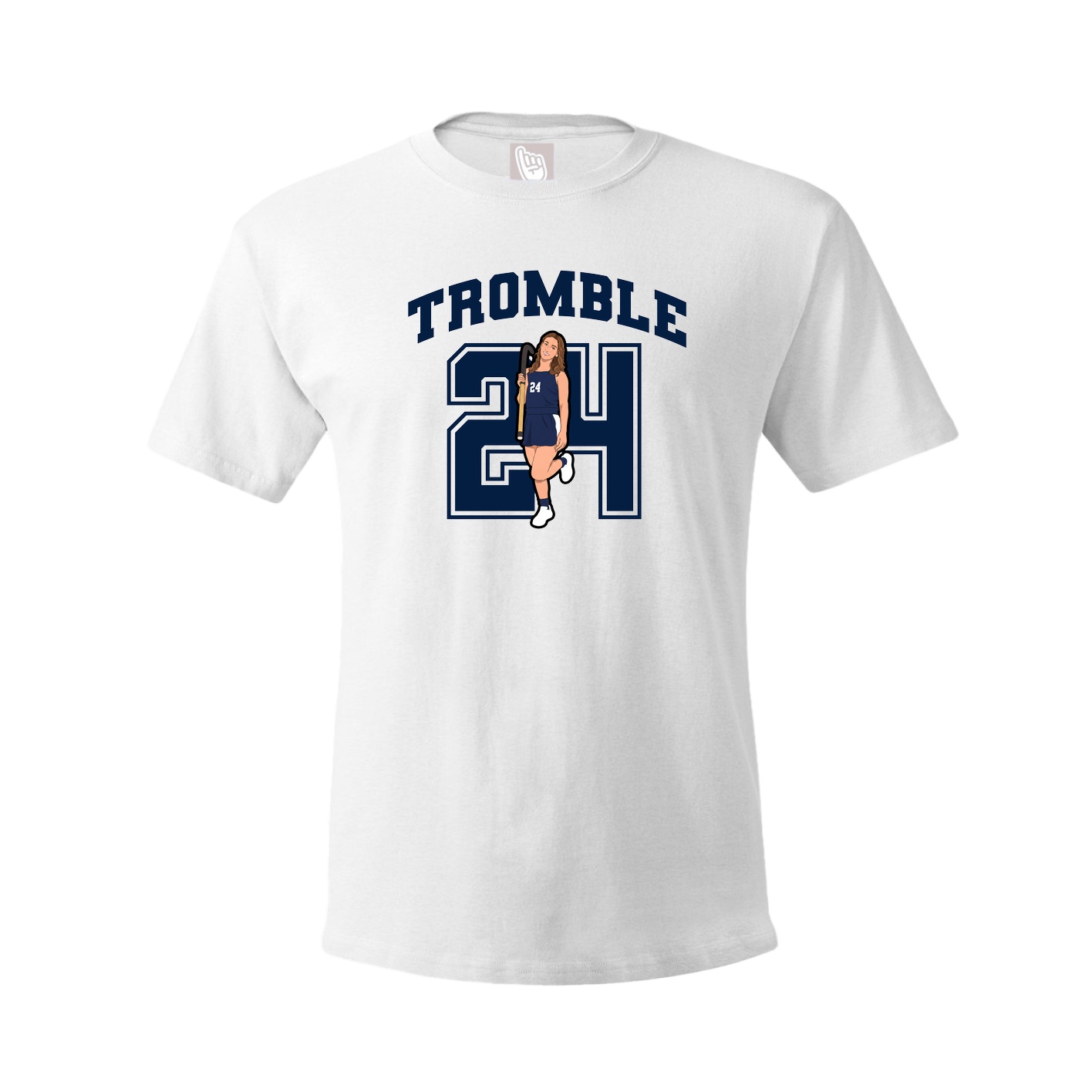 Youth Tee — Number in White