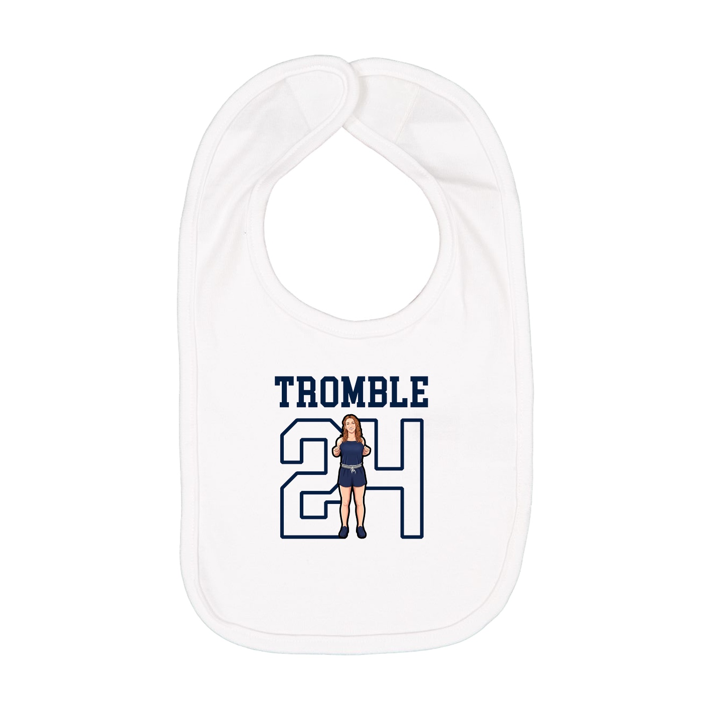 Infant Bib — Shirsey in White