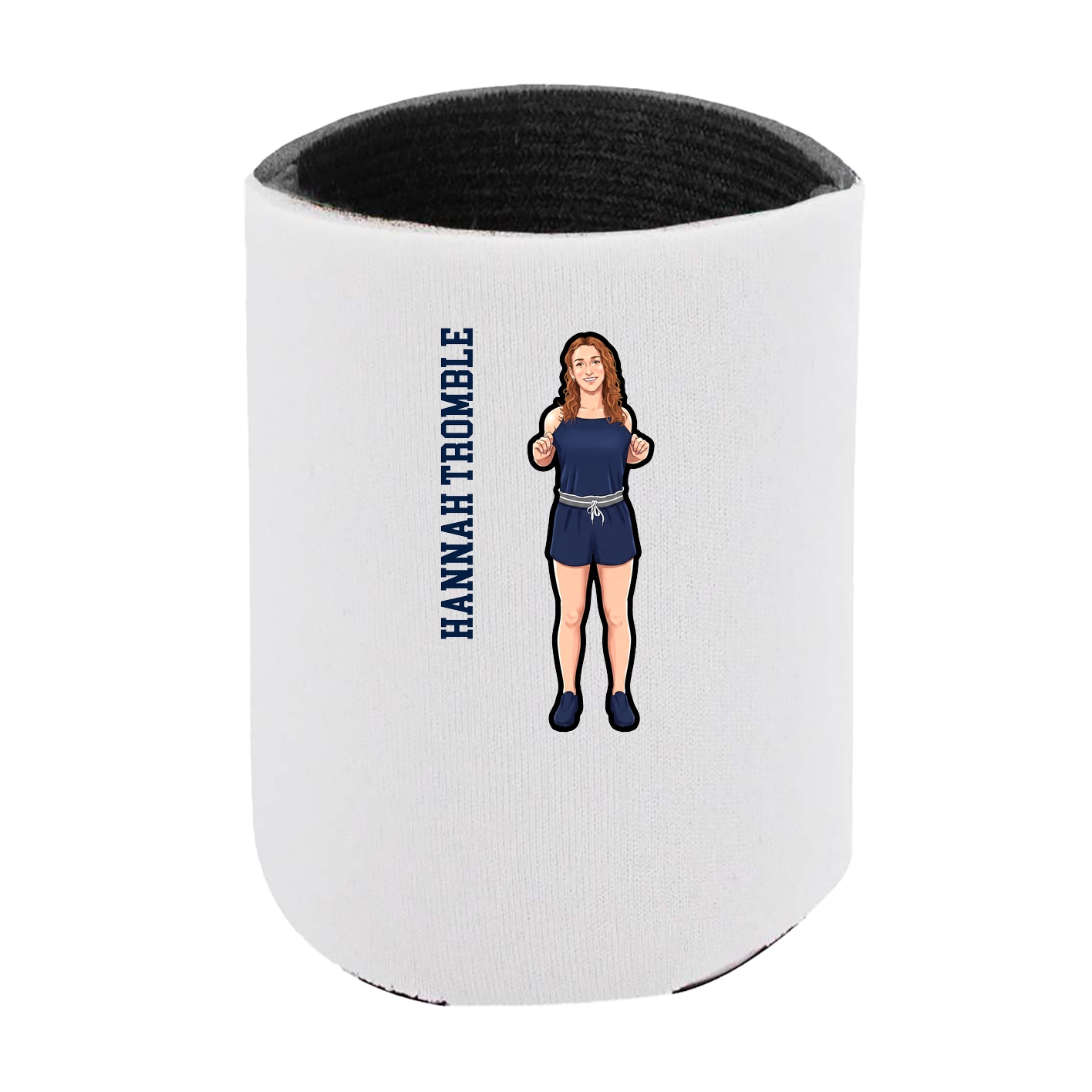Can Holder — Name Vertical in White