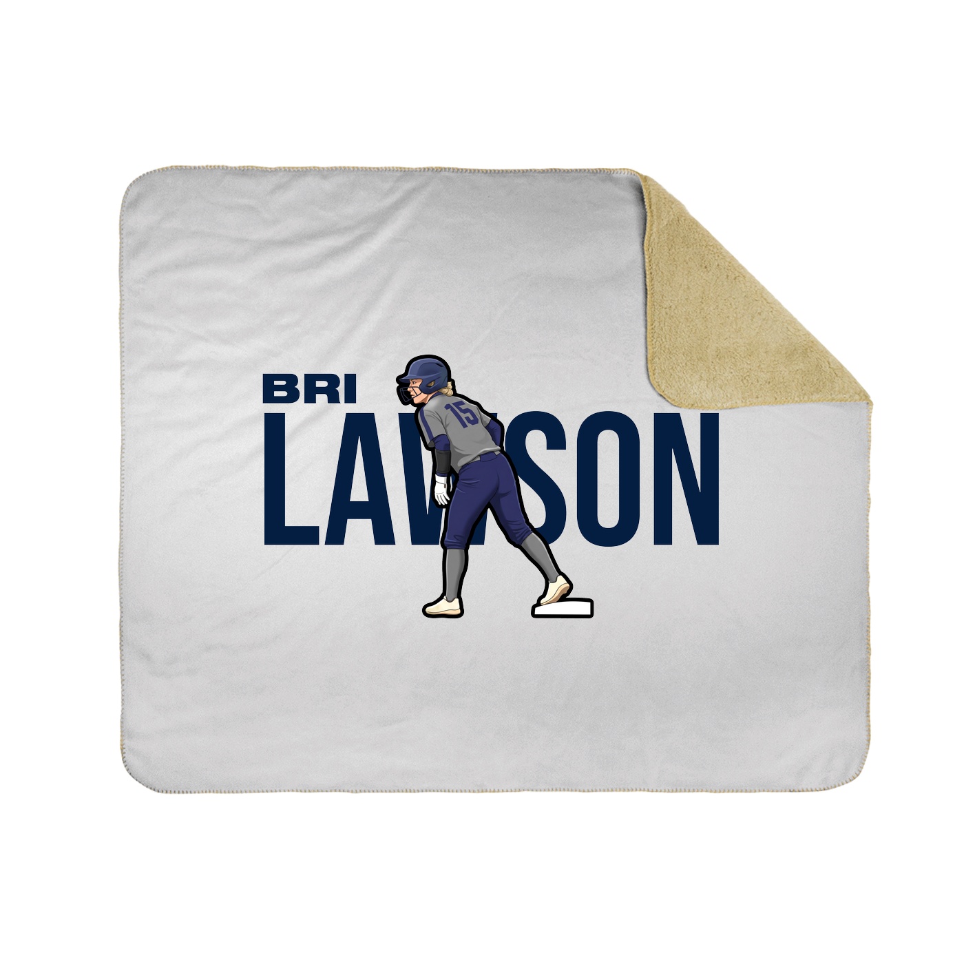 Throw Blanket — Player Name in White