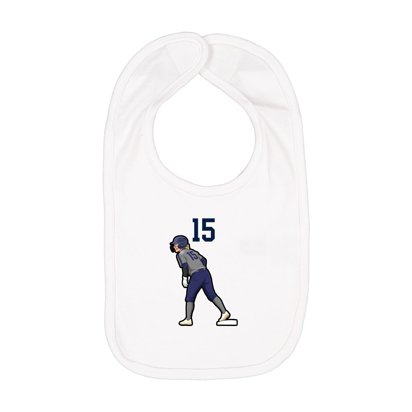 Infant Bib — Number Top in White