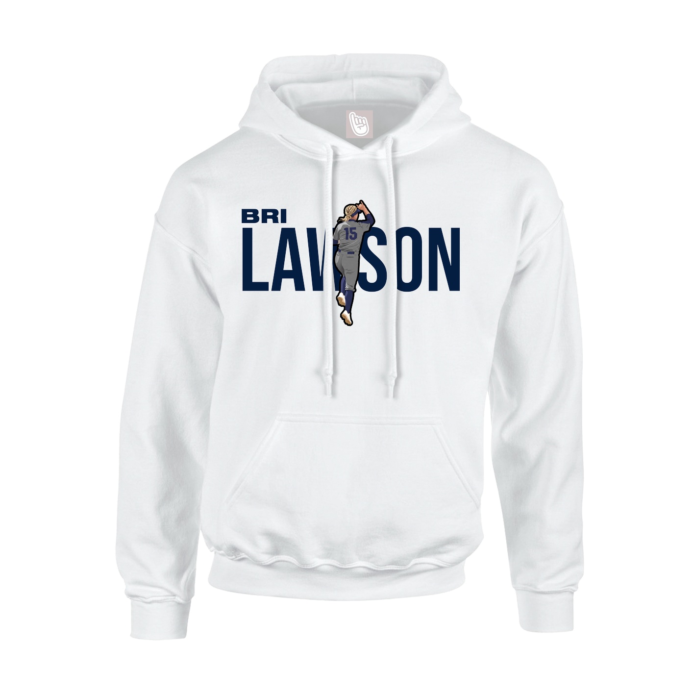 Youth Hoodie — Player Name in White