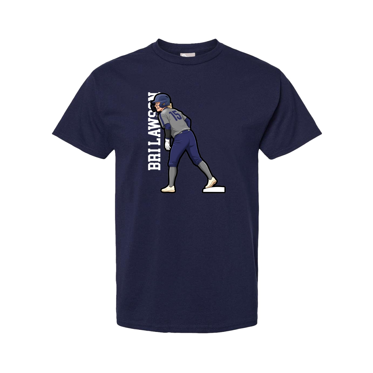 Tee — Name Vertical in Navy